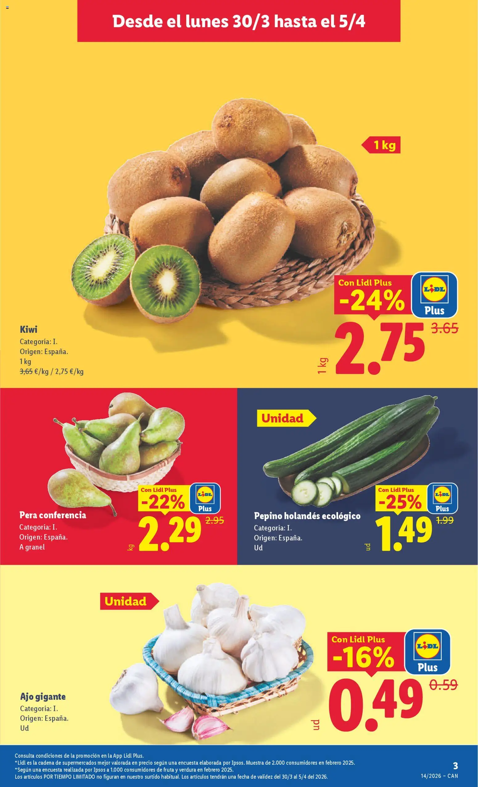 Lidl folleto │ válido desde el 30.03.2026 | Página: 3 | Productos: Στιγμιαίος καφές, Kiwi