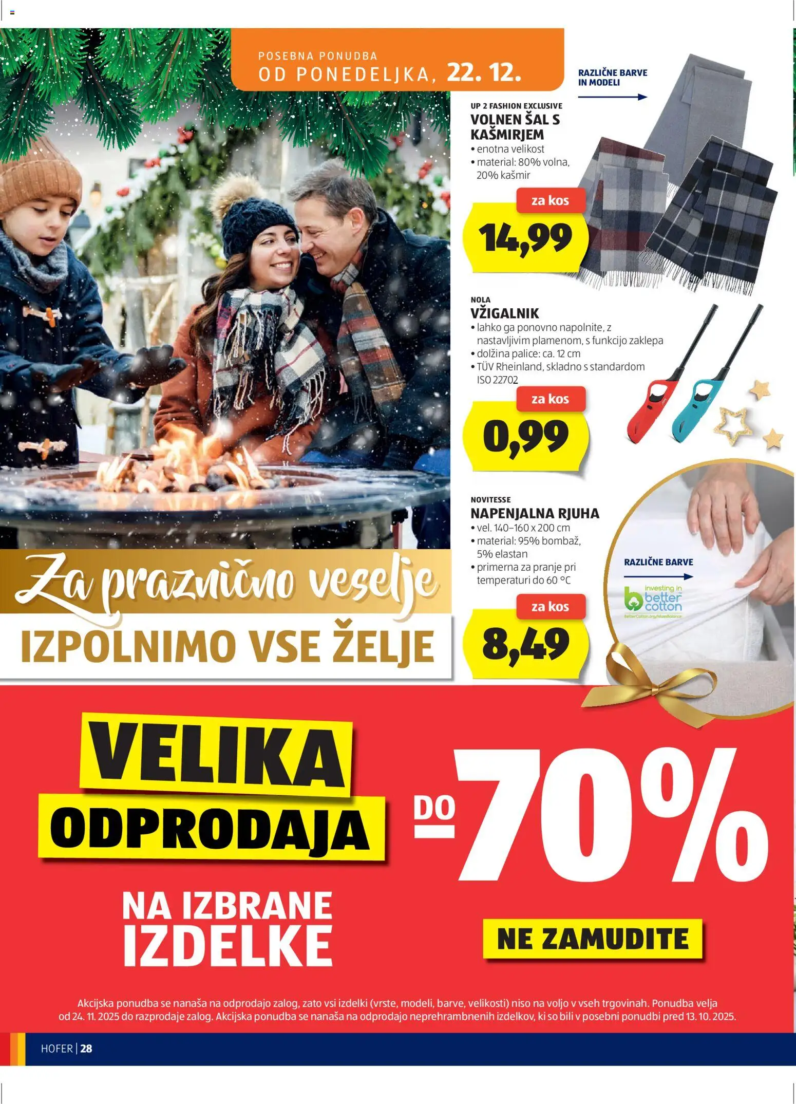 Hofer SI katalog | vrijedi od 18.12.2025 | Stranica: 28 | Proizvodi: Zelje, Šal