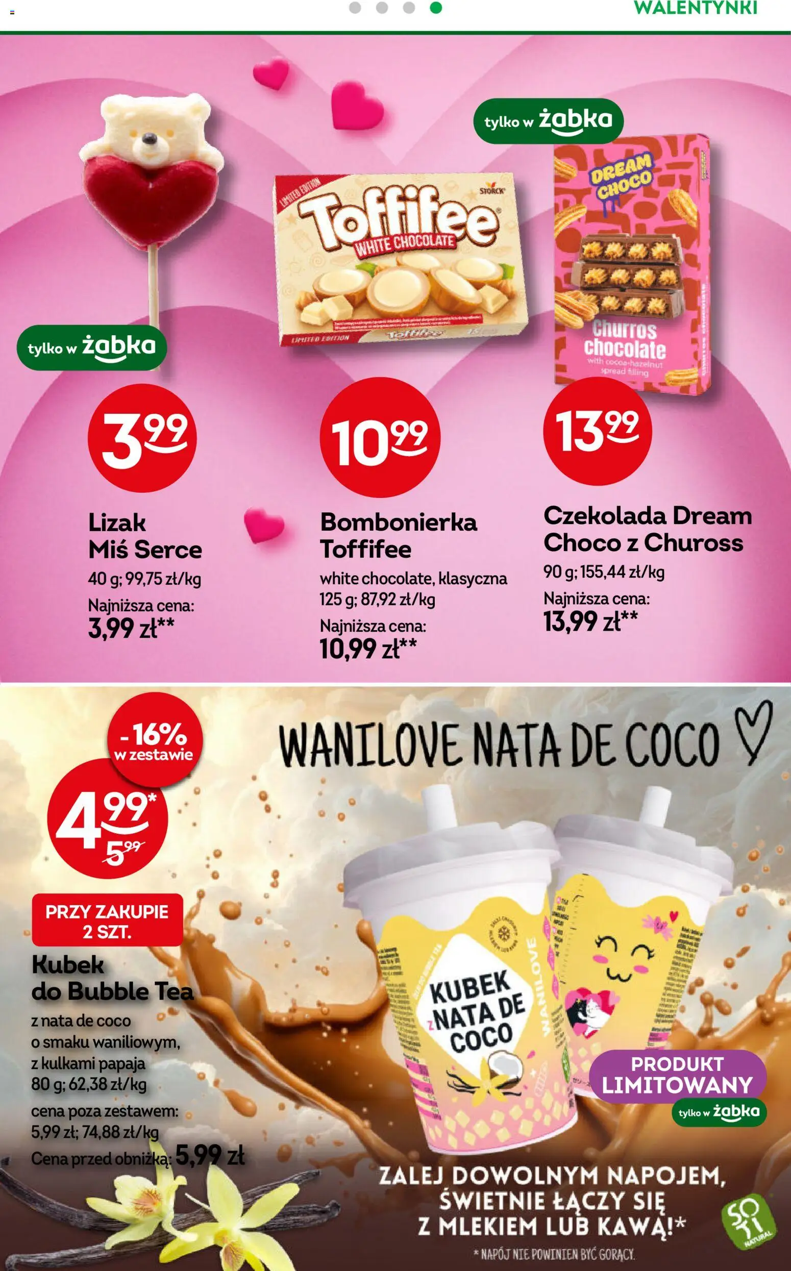 Żabka Gazetka od 28.01.2026 | Strona: 23 | Produkty: Bombonierka, Toffifee, Papaja, Kawa