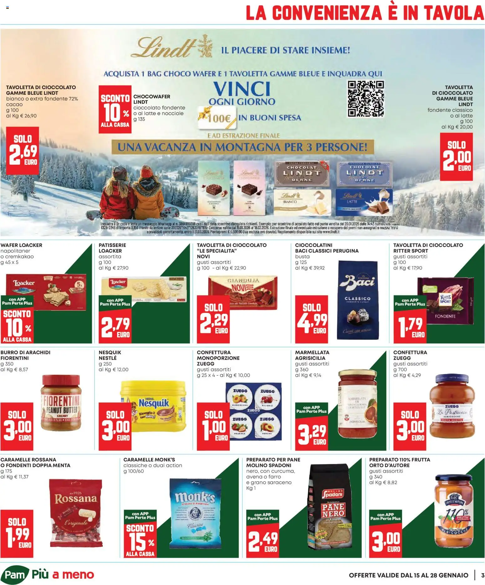 Volantino Panorama del 15.01.2026 | Pagina: 3 | Prodotti: Cioccolato, Nocciole, Albicocche, Menta