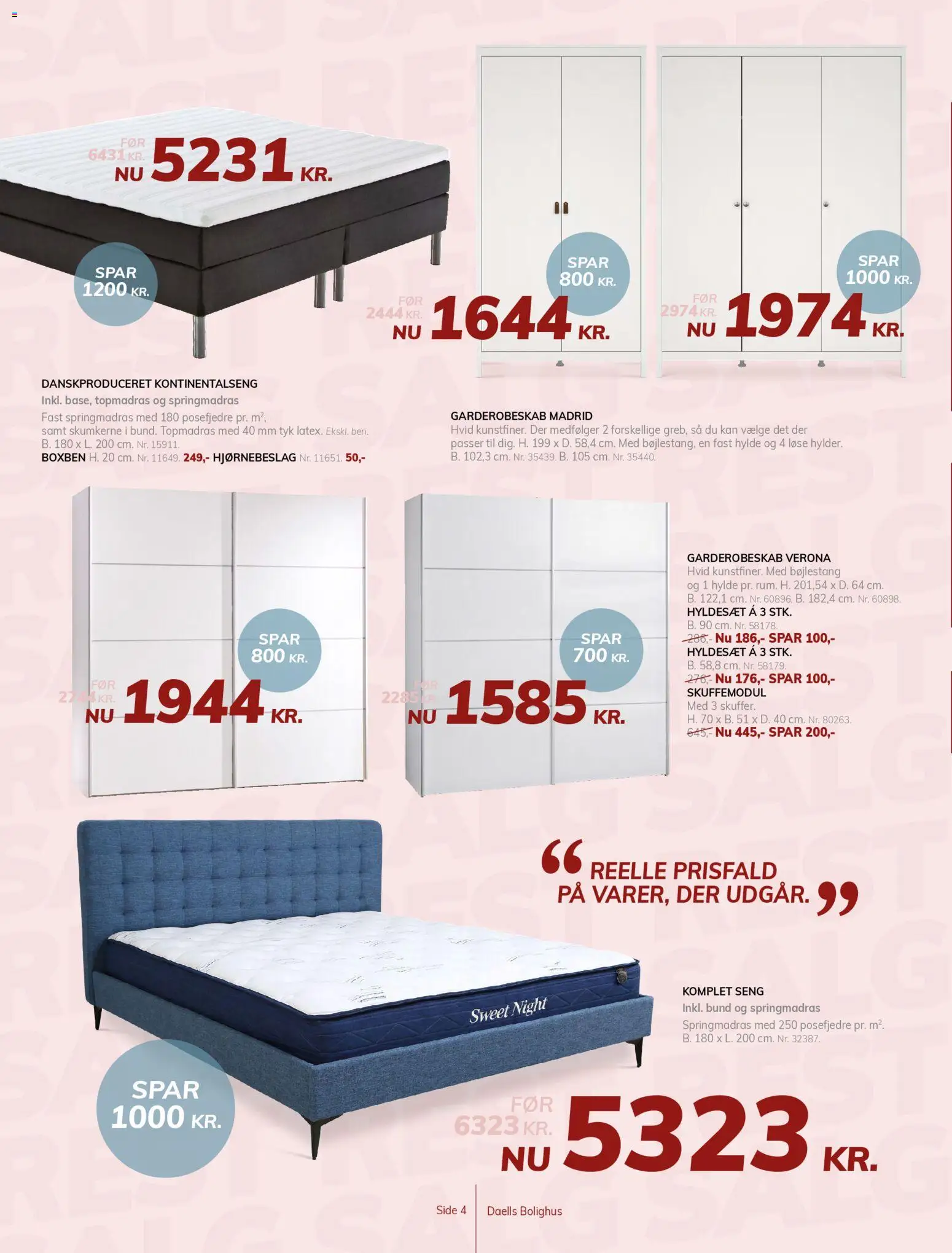 Daells Bolighus tilbudsavis – gyldig fra 26.12.2025 | Side: 4 | Produkter: Seng, Hylde