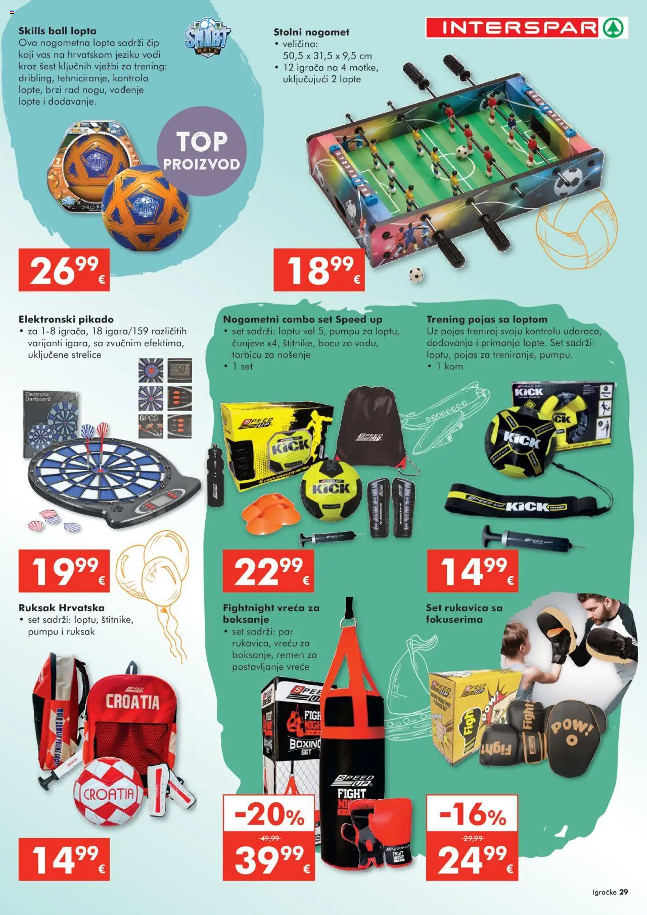 Interspar katalog | vrijedi od 22.10.2025 | Stranica: 29 | Proizvodi: Lopta, Ruksak, Pojas