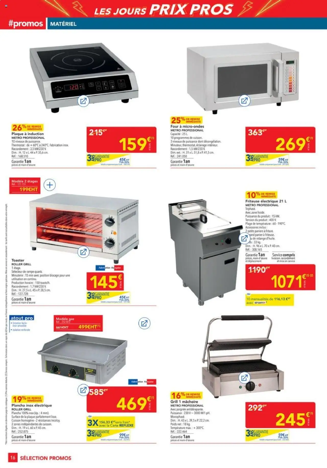  | Page: 16 | Produits: Friteuse électrique, Plancha, Four, Toaster