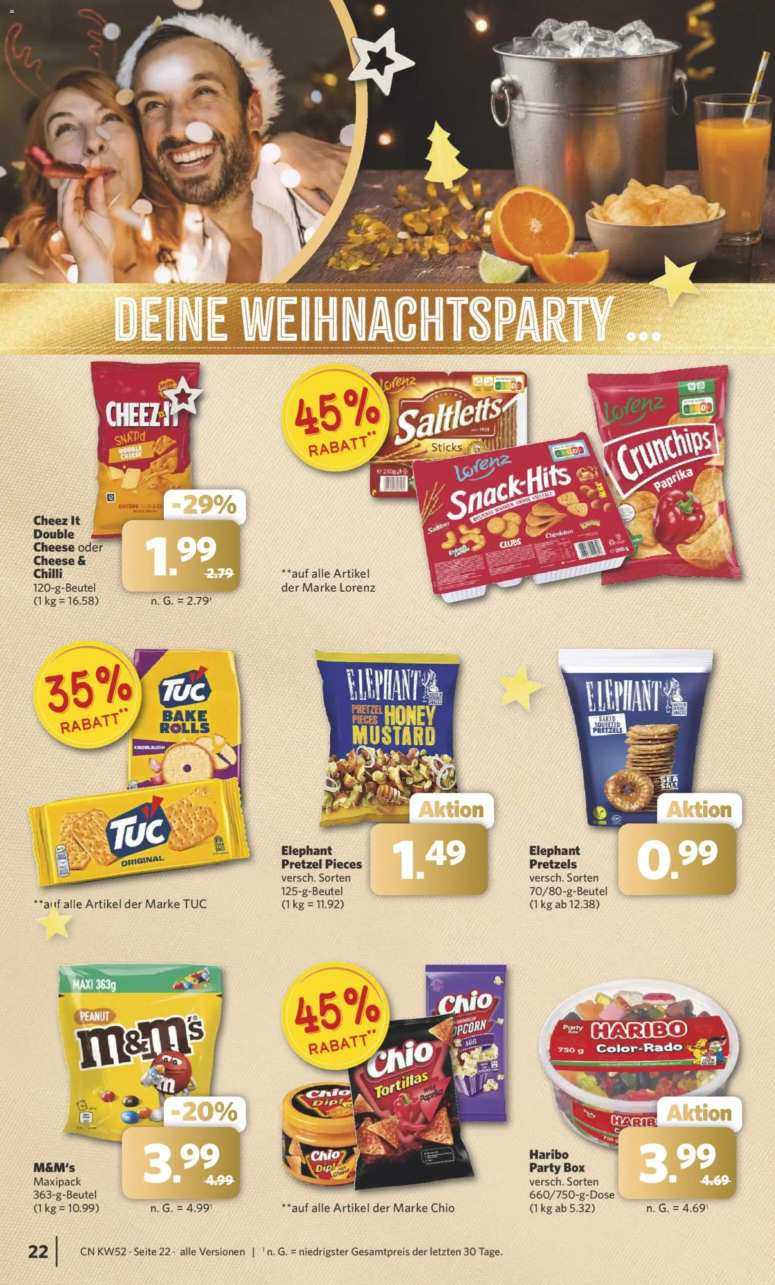 Combi Prospekt 	 – gültig ab 22.12.2025 | Seite: 22 | Produkte: Haribo, M&M's, Paprika, Knoblauch