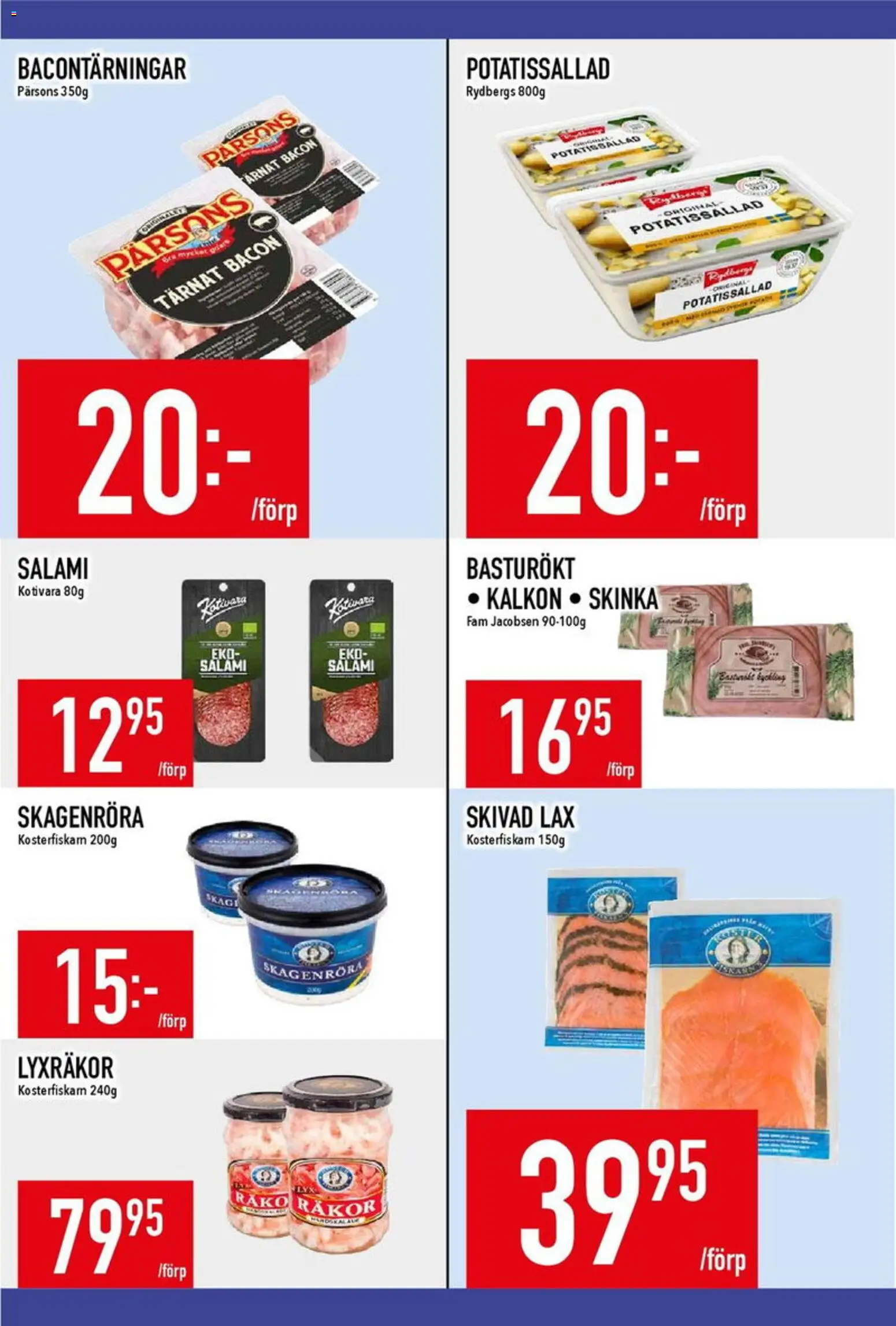 Matdax reklamblad aktuell från 23.02.2026 | Sida: 10 | Produkter: Potatissallad, Lax, Salami, Skinka