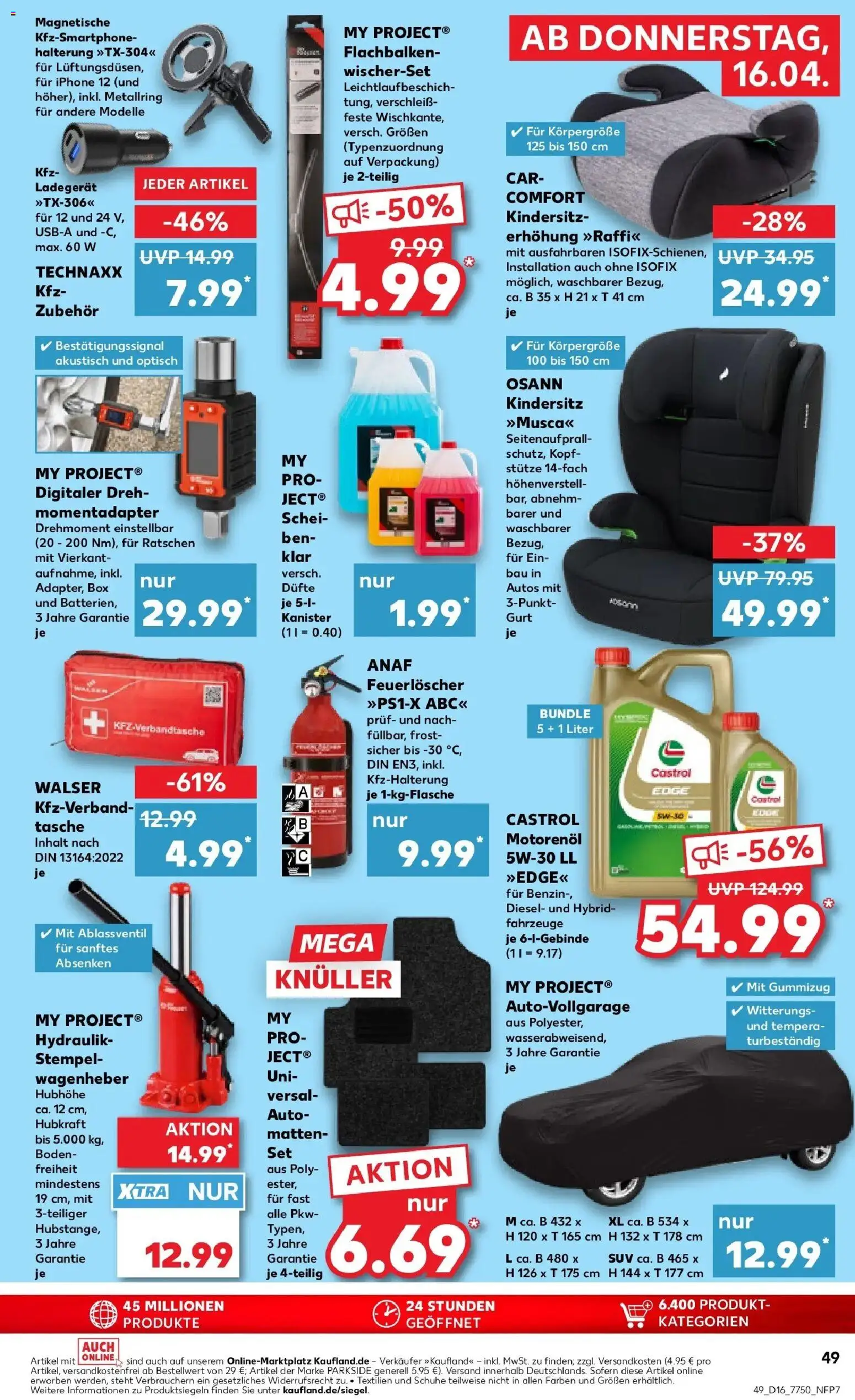 Kaufland Prospekt Coesfeld	 – gültig ab 16.04.2026 | Seite: 49 | Produkte: Tasche, Adapter, Ladegerät, Smartphone