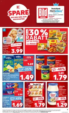 Kaufland prospekt Ingolstadt	 - gültig ab dem 21.07.2025 | Seite: 16 | Produkte: Käse, Barilla pesto, Miracel whip, Schinken