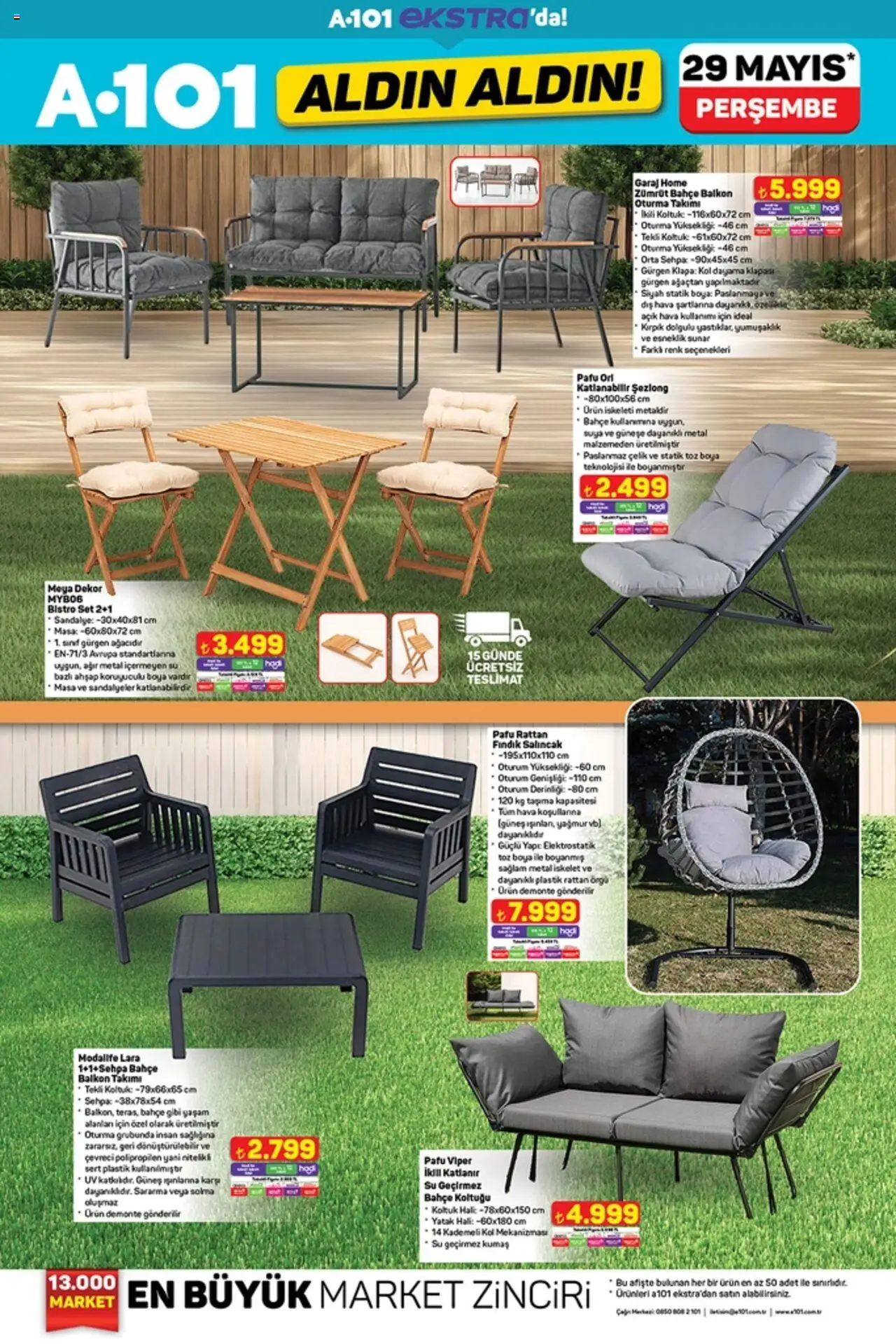 A101 Katalog Aldın Aldın - 29.05.2025 tarihinden itibaren geçerlidir | Sayfa: 17 | Ürünler: Yatak, Sandalye, Halı, Fındık