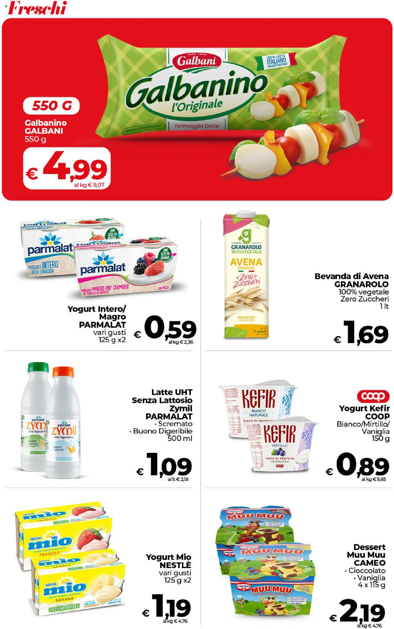 Volantino COOP del 17.04.2026 | Pagina: 8 | Prodotti: Yogurt, Cioccolato, Bevanda di avena, Latte