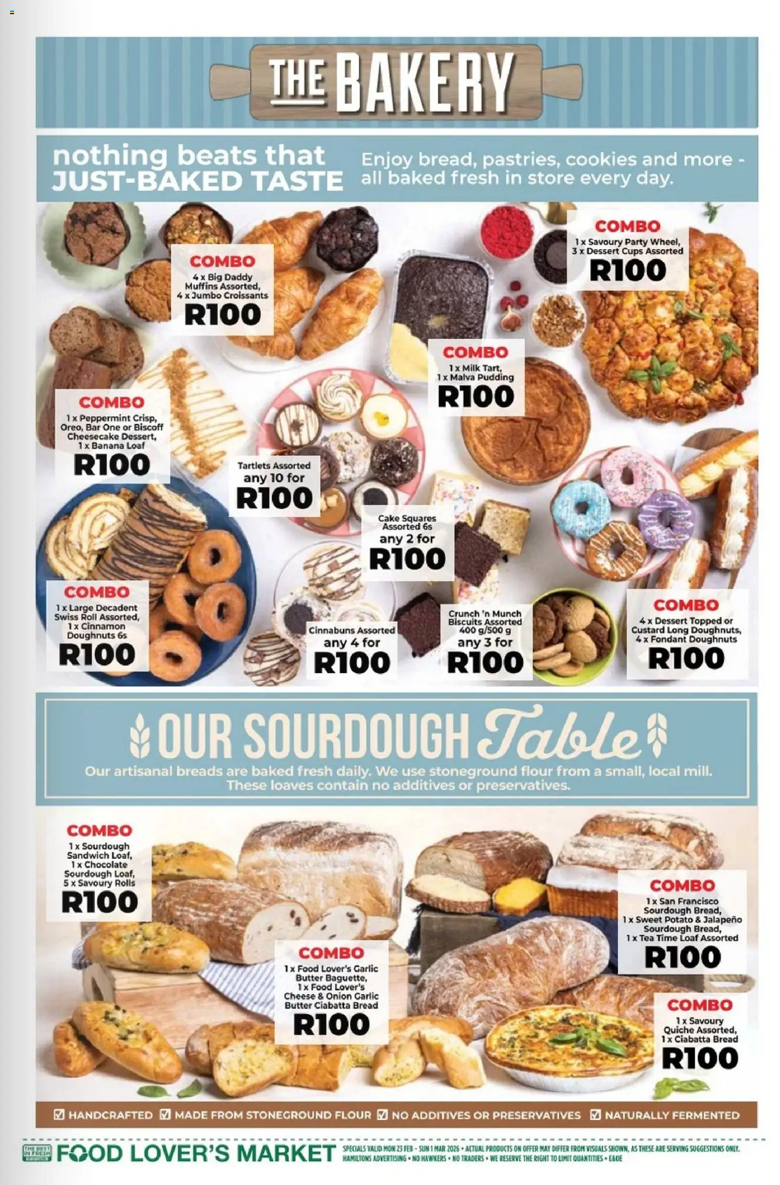 New Food Lover's Market catalogue – valid from 23.02.2026 | Page: 5 | Products: Milk, Chocolate, Tea, Garlic