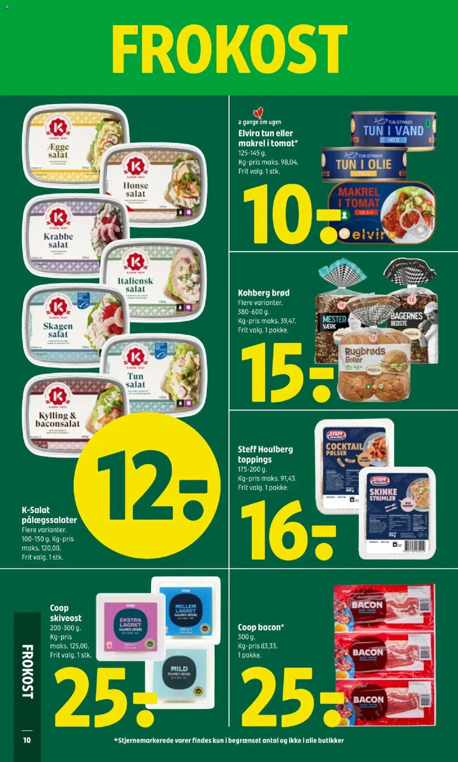 Coop 365 tilbudsavis – gyldig fra 30.10.2025 | Side: 12 | Produkter: Makrel, Skiveost, Bacon, Italiensk salat