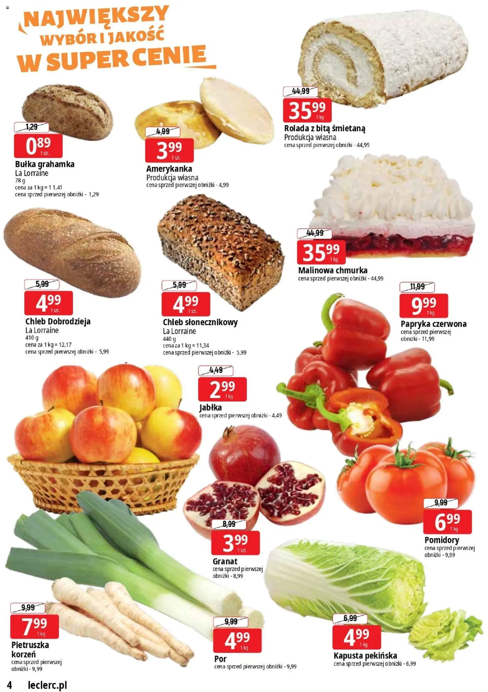 E.Leclerc Gazetka - Elbląg od 10.11.2025 | Strona: 4 | Produkty: Kapusta, Pietruszka, Papryka, Pomidory