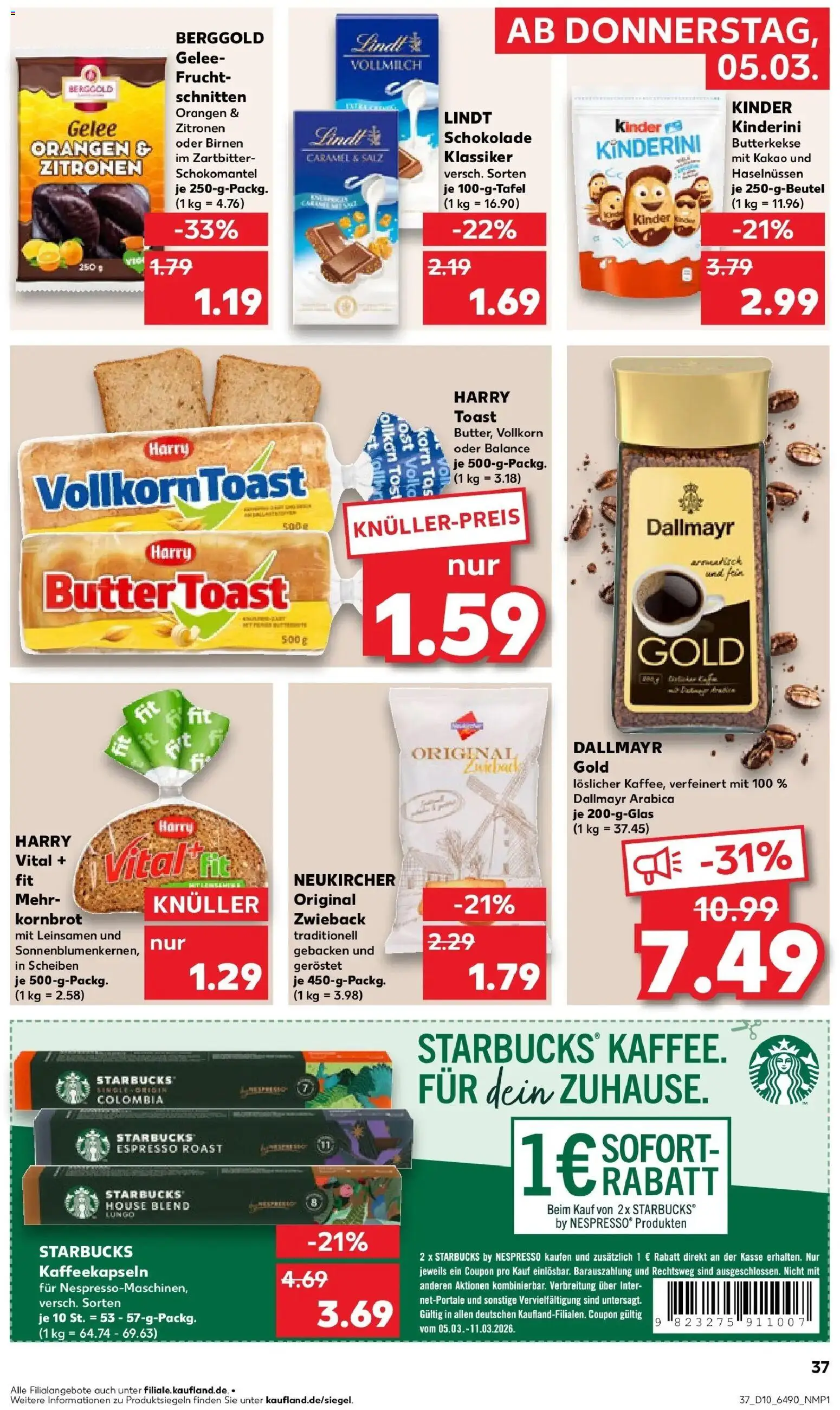 Kaufland Prospekt Berlin	 – gültig ab 02.03.2026 | Seite: 49 | Produkte: Butter, Toast, Orangen, Butterkekse