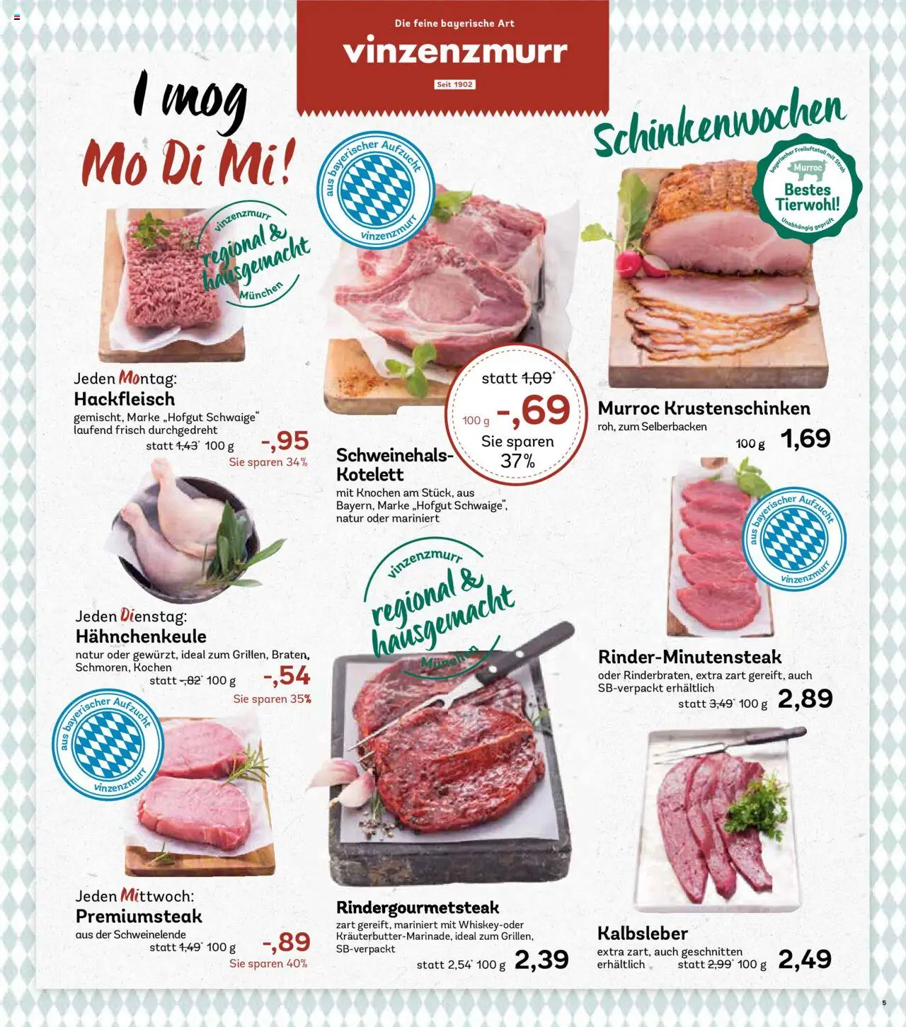 AEZ Prospekt 	 - gültig ab dem 18.08.2025 | Seite: 5 | Produkte: Kalbsleber, Hackfleisch