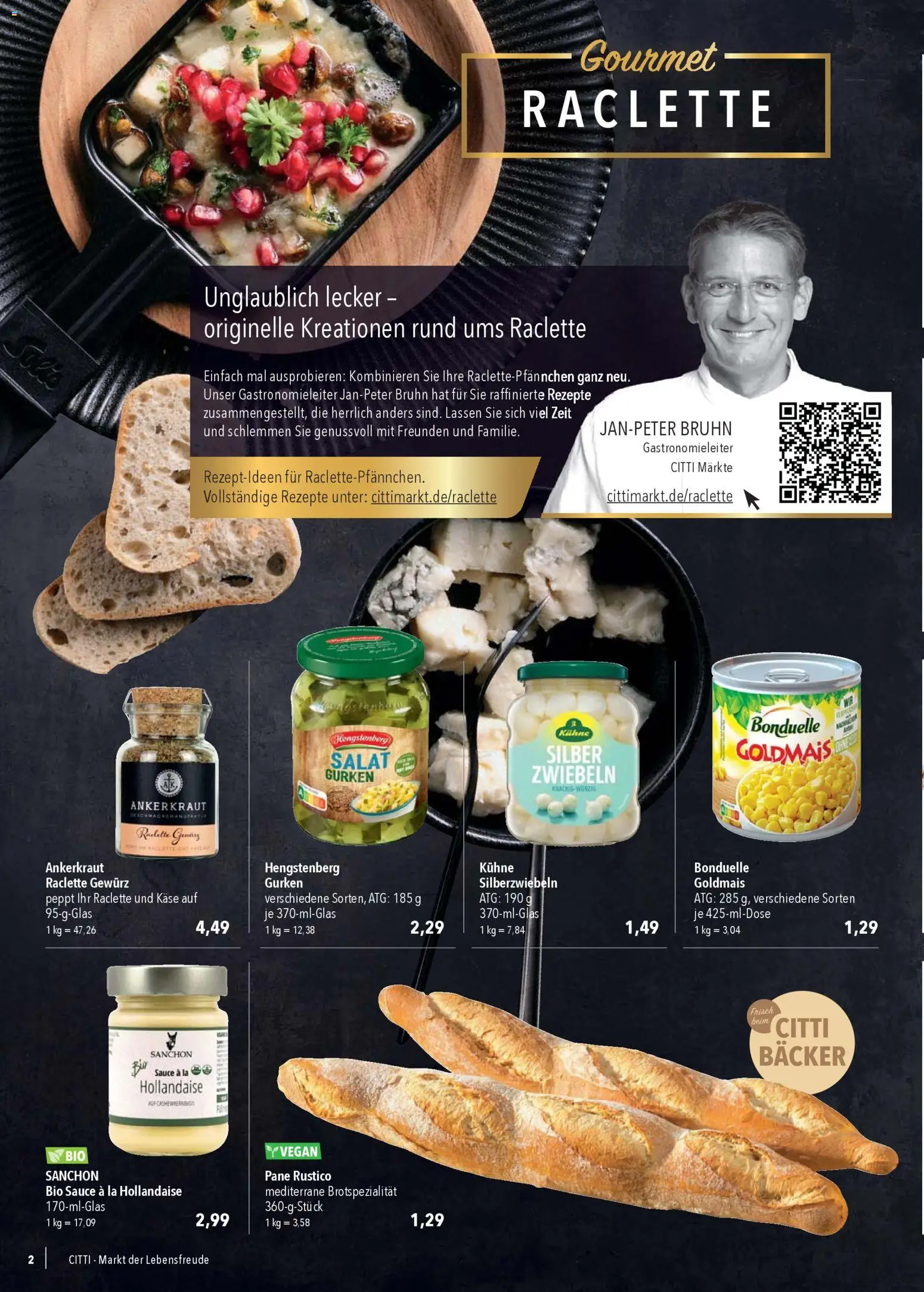 CITTI Markt Prospekt 	 – gültig ab 27.12.2025 | Seite: 2 | Produkte: Käse, Pane, Zwiebeln, Gurken