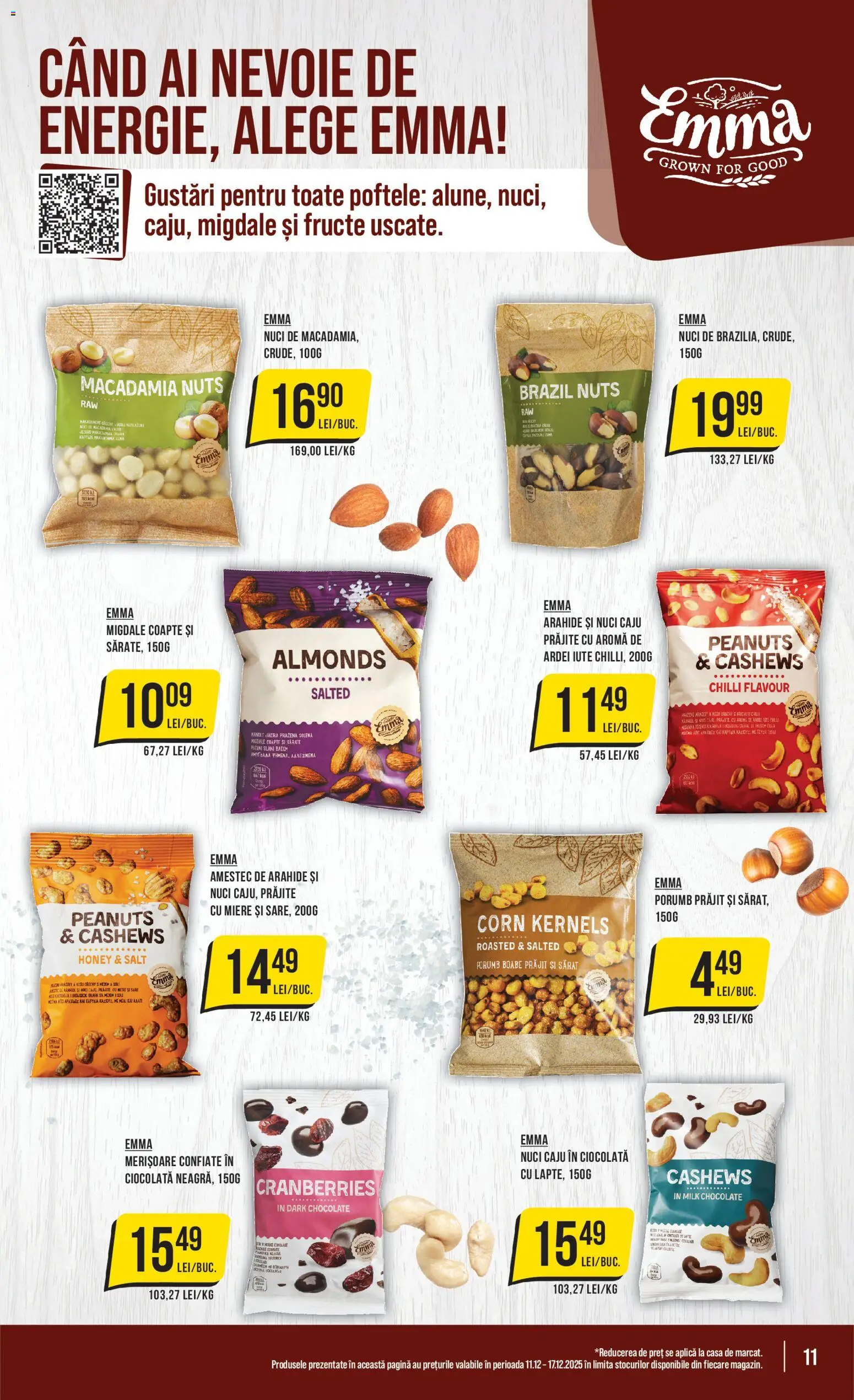 Noul catalog Mega Image – valabil de la 11.12.2025 | Pagină: 11 | Produse: Arahide, Porumb, Fructe, Sare