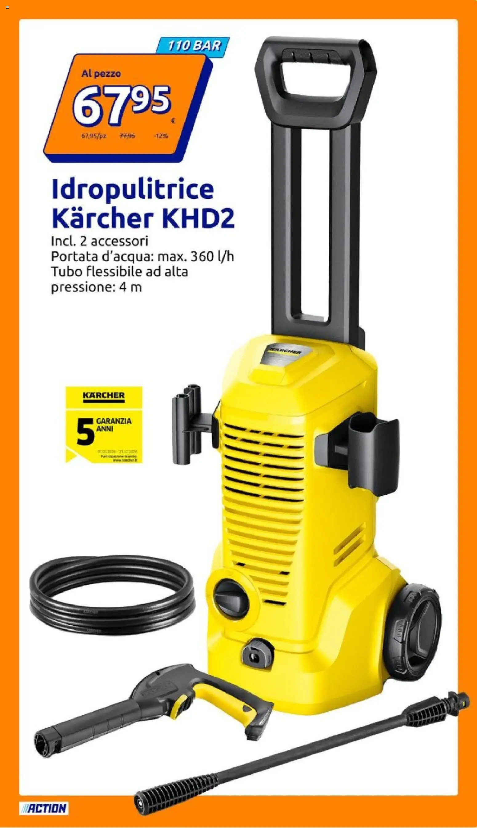 Volantino Action del 22.04.2026 | Pagina: 15 | Prodotti: Tubo, Idropulitrice