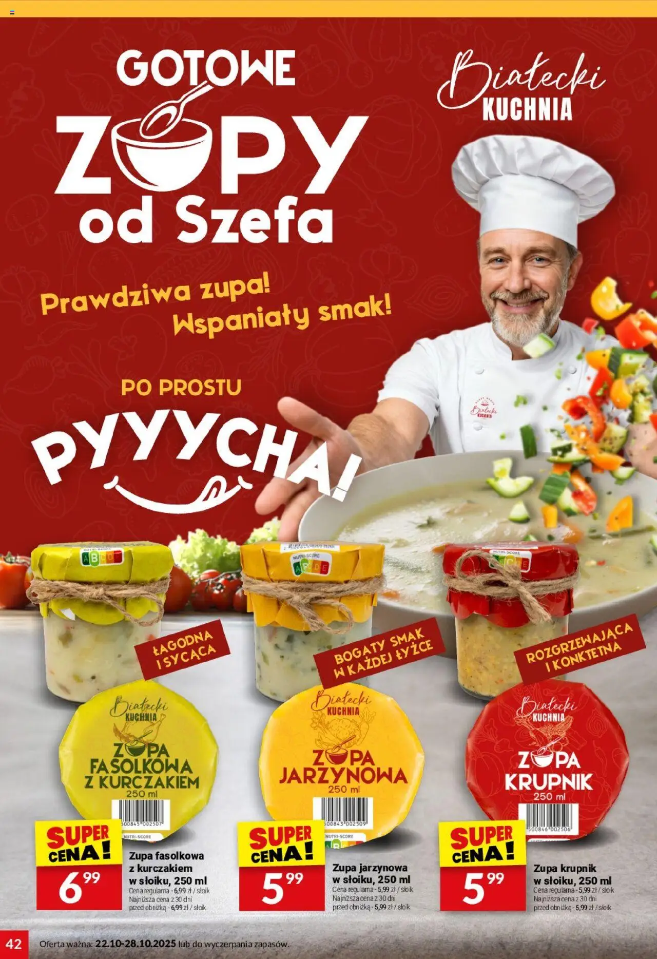 Twój Market Gazetka od 22.10.2025 | Strona: 42 | Produkty: Zupa jarzynowa, Zupa