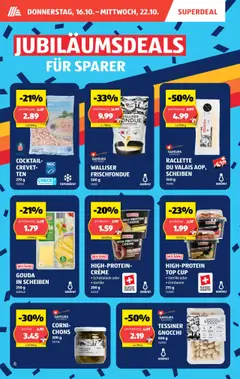 Aldi Aktionen ab 16.10.2025 gültig | Seite: 7 | Produkte: Gouda, Schokolade, Himbeere, Creme