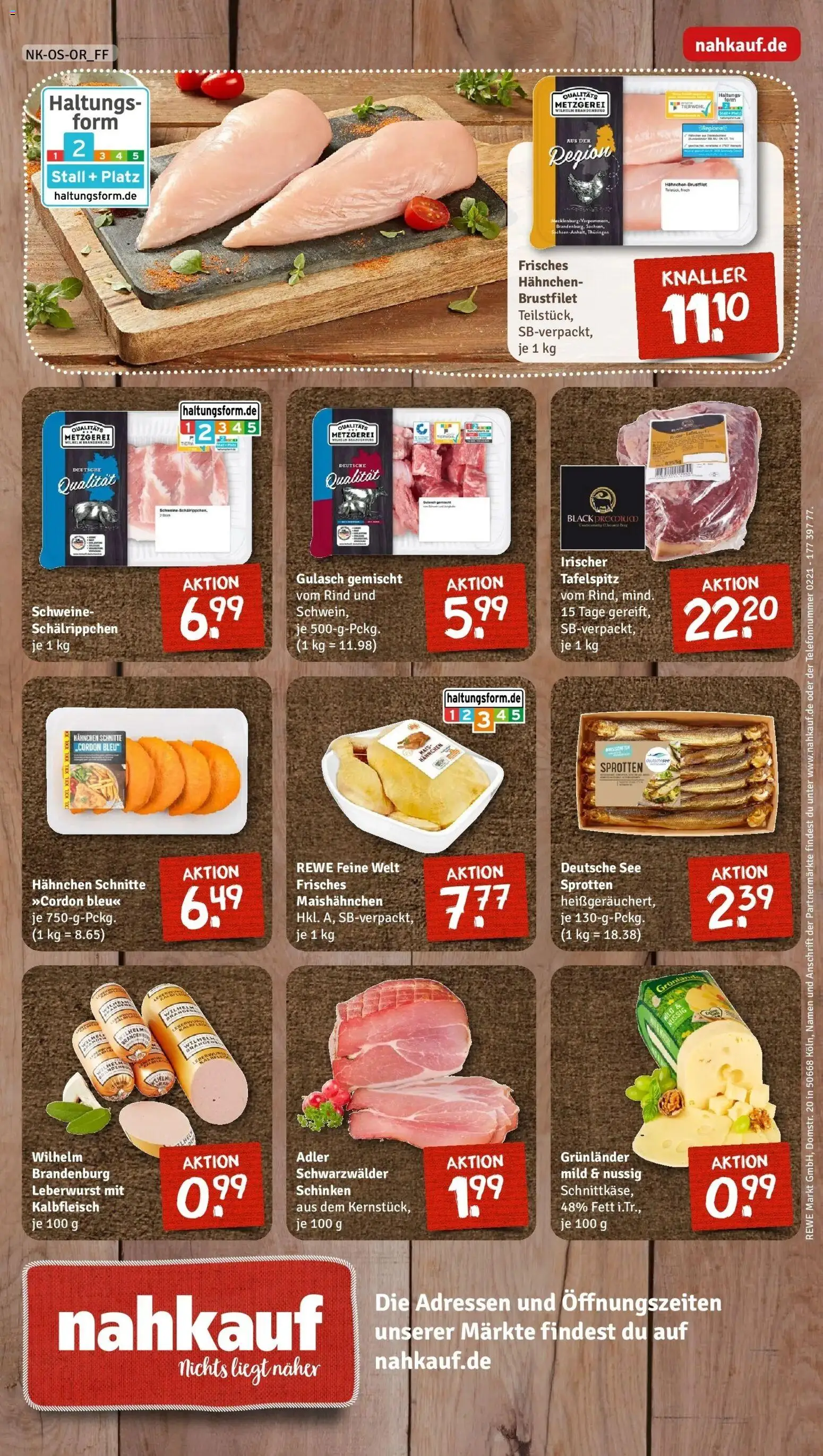 Rewe Prospekt Schneeberg	 – gültig ab 08.03.2026 | Seite: 8 | Produkte: Tafelspitz, Hahnchen, Grunlander, Schinken