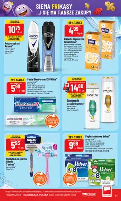 POLOmarket Gazetka od 06.08.2025 | Strona: 63 | Produkty: Papier toaletowy, Rolki, Maszynka do golenia, Szampon