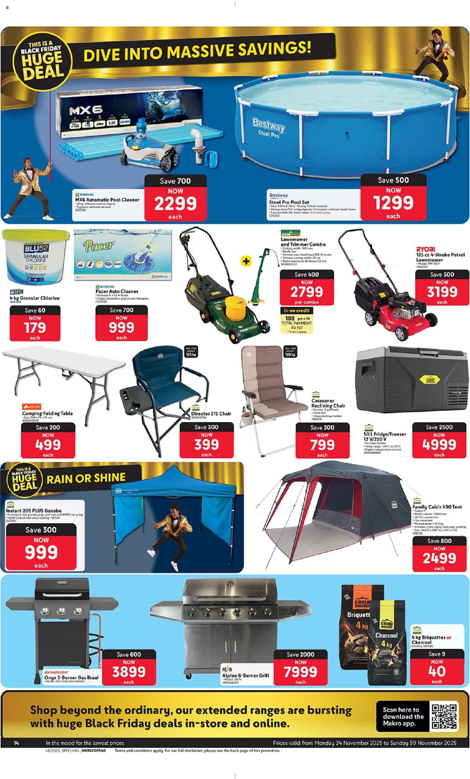 New Makro catalogue – valid from 24.11.2025 | Page: 14 | Products: Bag, Grill, Chair, Tent