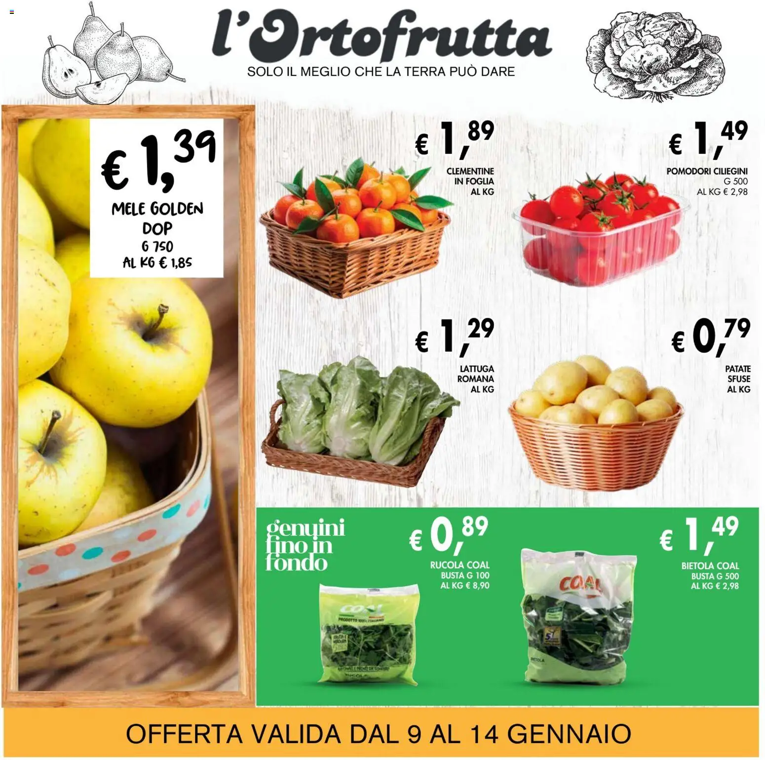 Volantino Coal del 09.01.2026 | Pagina: 2 | Prodotti: Mele, Patate, Lattuga, Terra