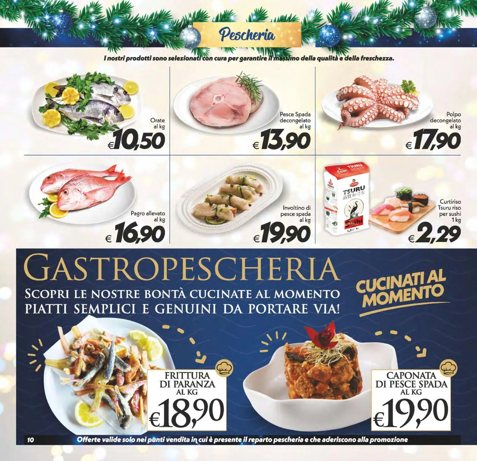 Volantino SuperConveniente del 27.12.2025 | Pagina: 10 | Prodotti: Riso, Polpo, Pesce spada, Sushi