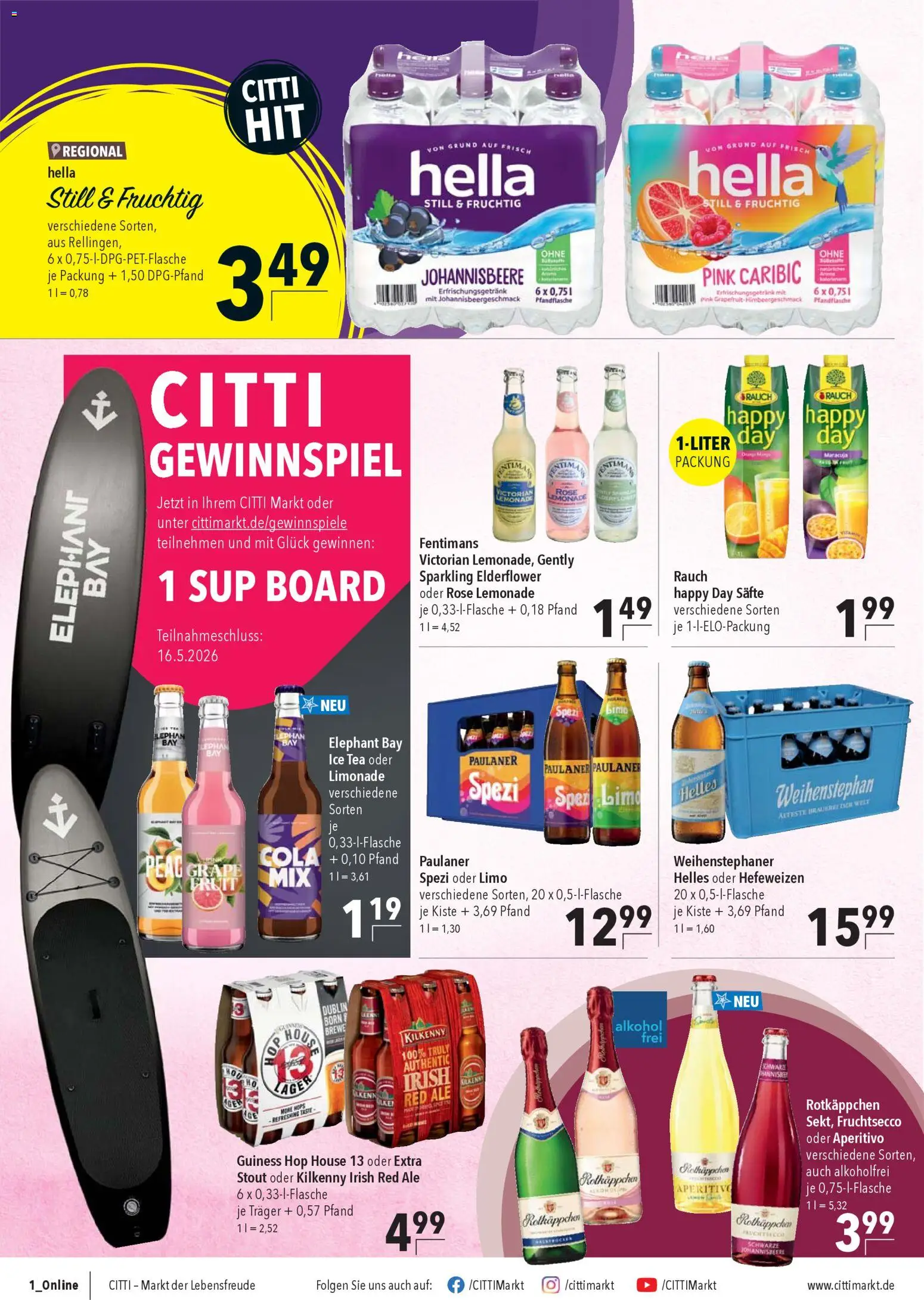 CITTI Markt Prospekt 	 – gültig ab 29.04.2026 | Seite: 20 | Produkte: Cola, SUP, Hella, Rotkäppchen