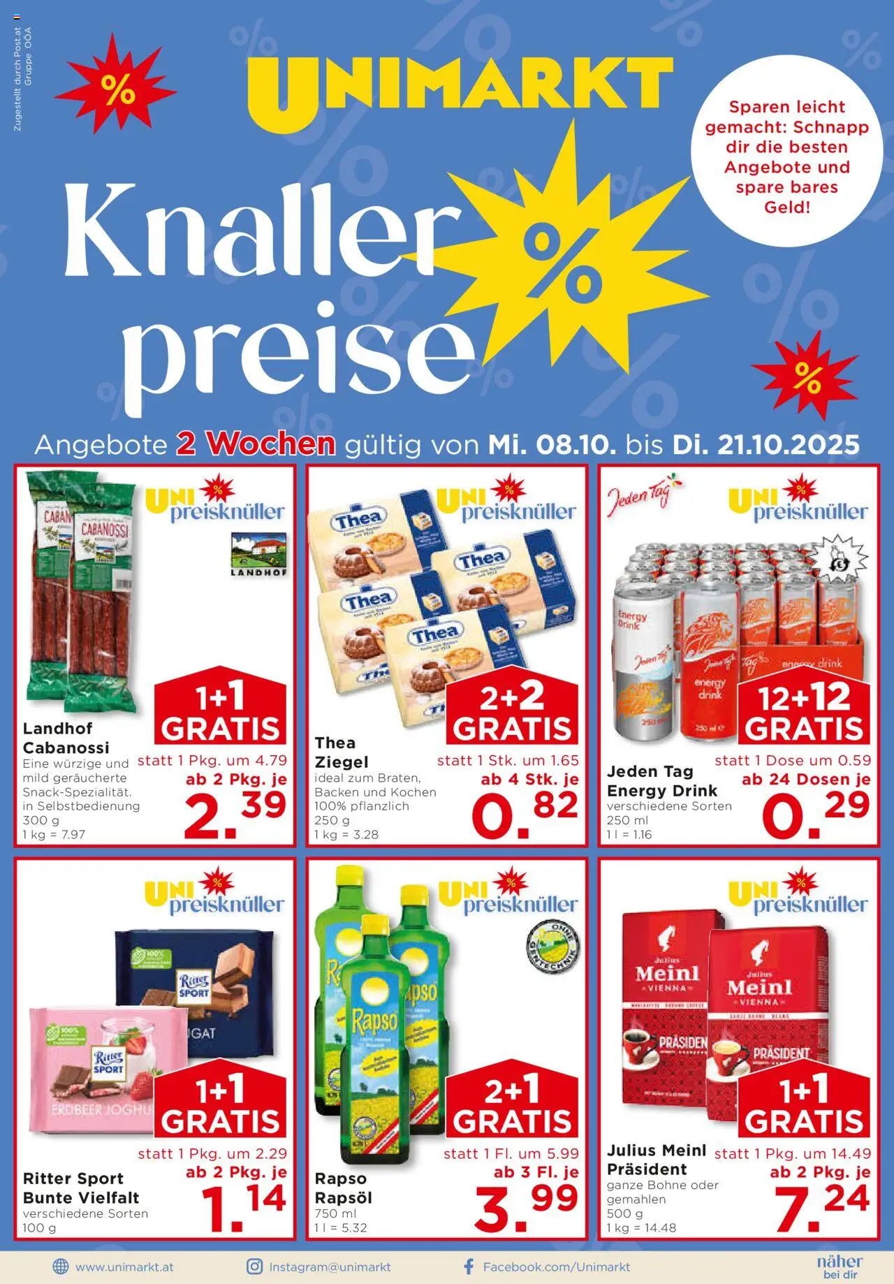 Unimarkt Flugblatt gültig ab 08.10.2025 | Seite: 1