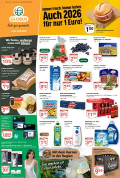 Globus Prospekt 	 ab 26.01.2026 gültig | Seite: 3 | Produkte: Haltbare milch, Heidelbeeren, Spee, Radeberger pilsner