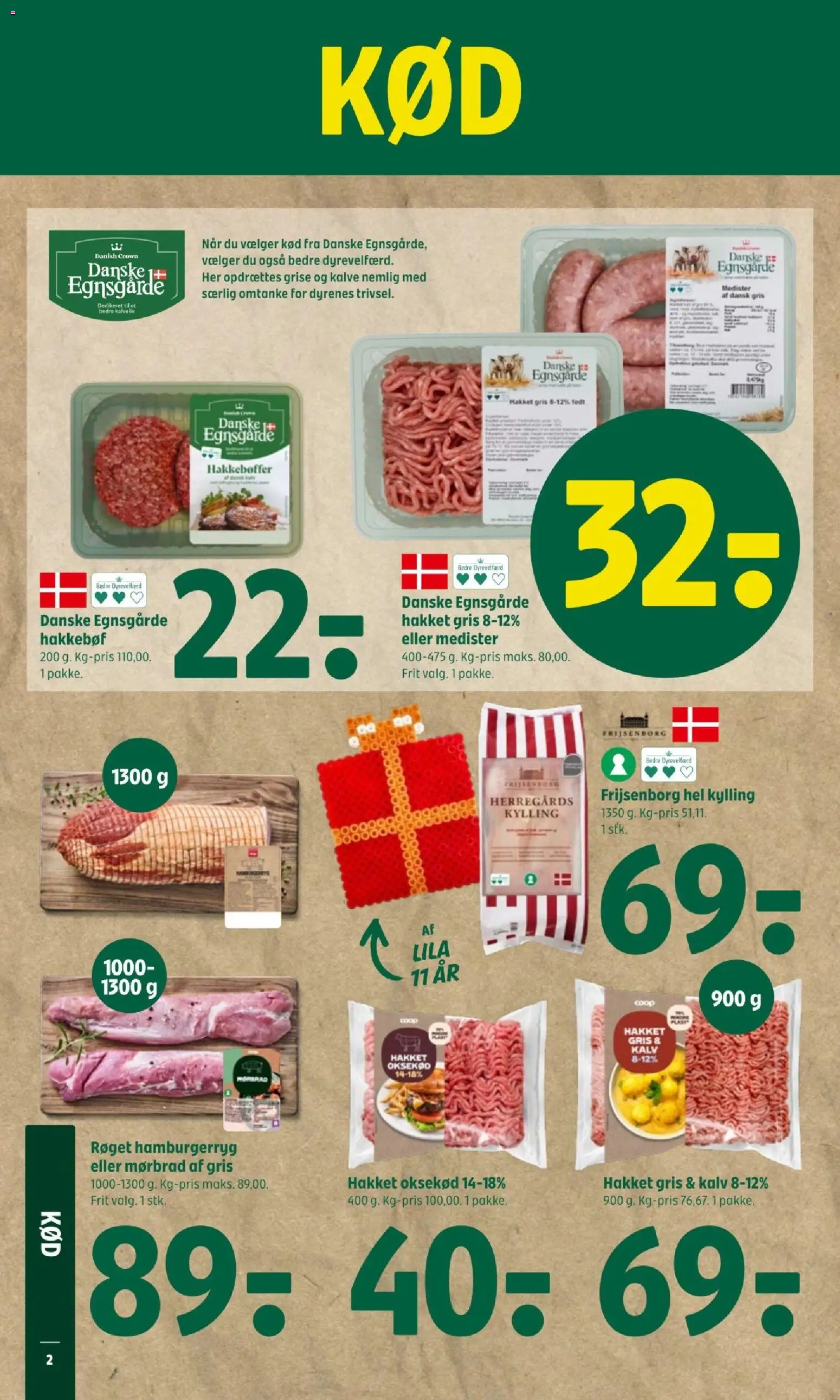 Coop 365 tilbudsavis – gyldig fra 13.11.2025 | Side: 2 | Produkter: Oksekød, Hamburgerryg