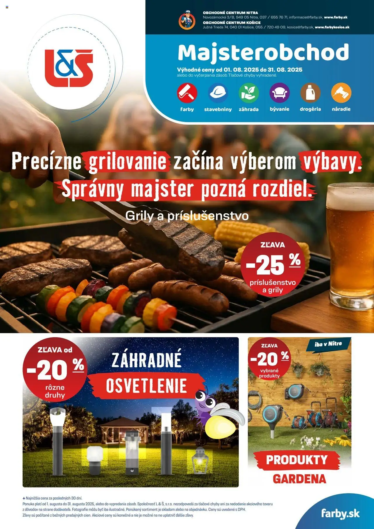 L&Š leták │ platný od 01.08.2025 | Strana: 1 | Produkty: Osvetlenie, Náradie