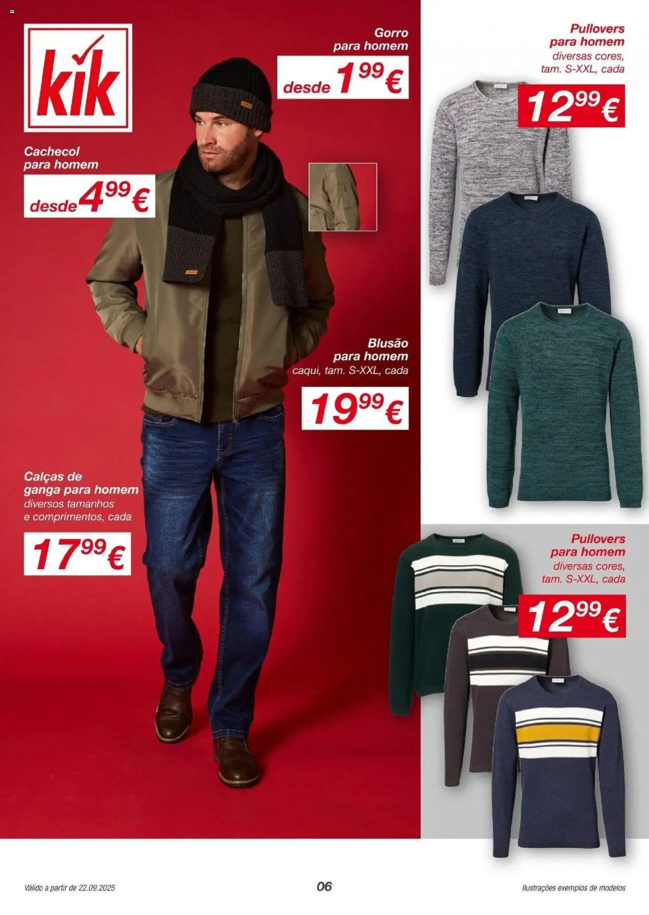KIK - folheto  │ válido de 21.09.2025 | Página: 6 | Produtos: Cachecol, Calças, Gorro