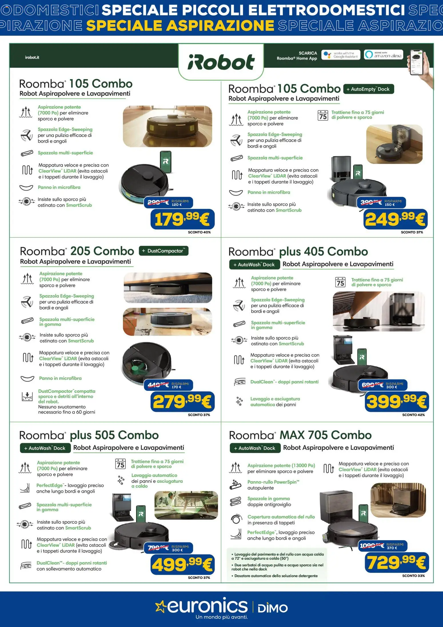 Volantino Euronics del 06.04.2026 | Pagina: 8 | Prodotti: Rullo, Detergente, Pavimento, Aspirapolvere