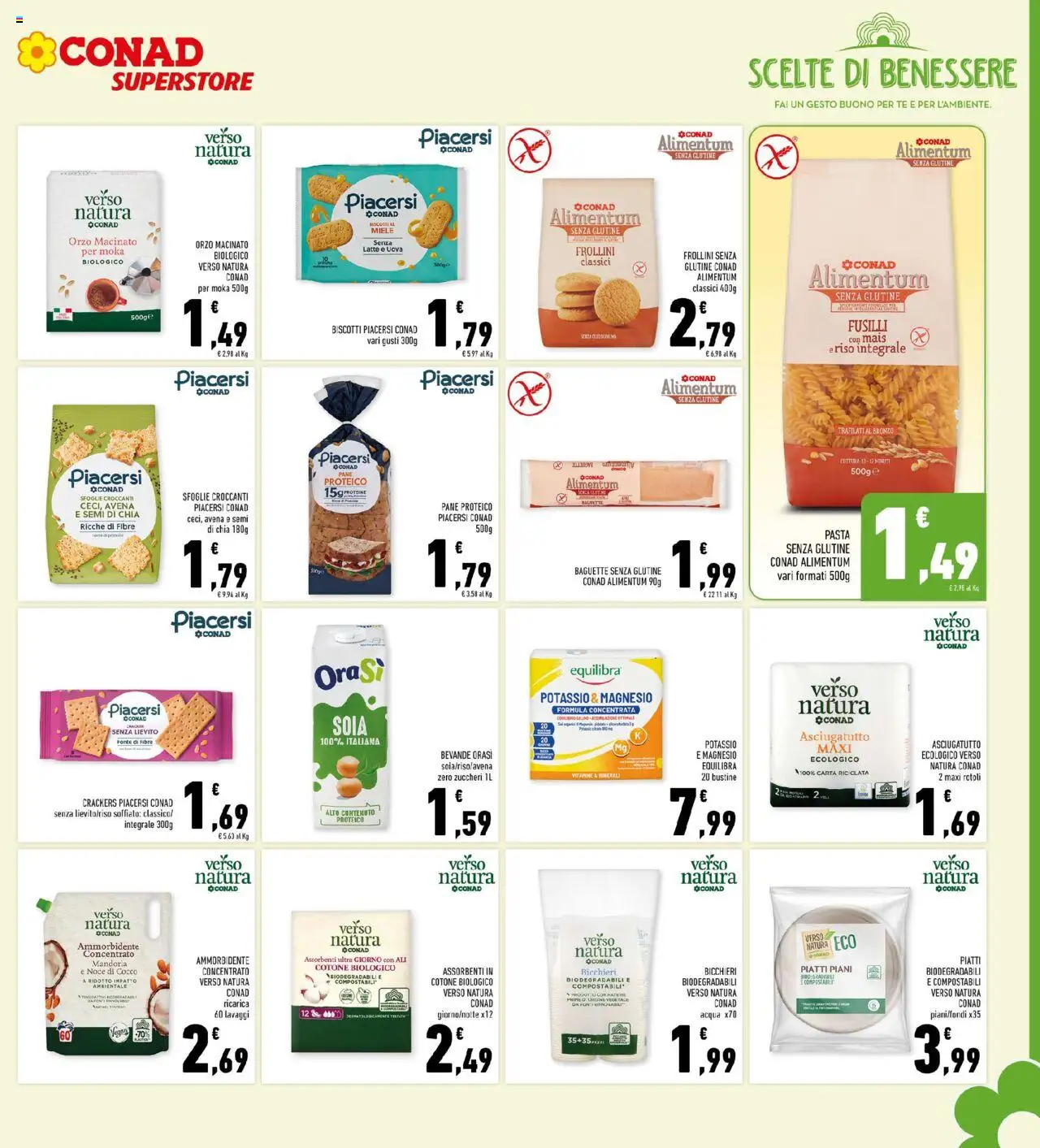 Volantino Conad del 13.08.2025 | Pagina: 17 | Prodotti: Biscotti, Latte, Crackers, Macinato