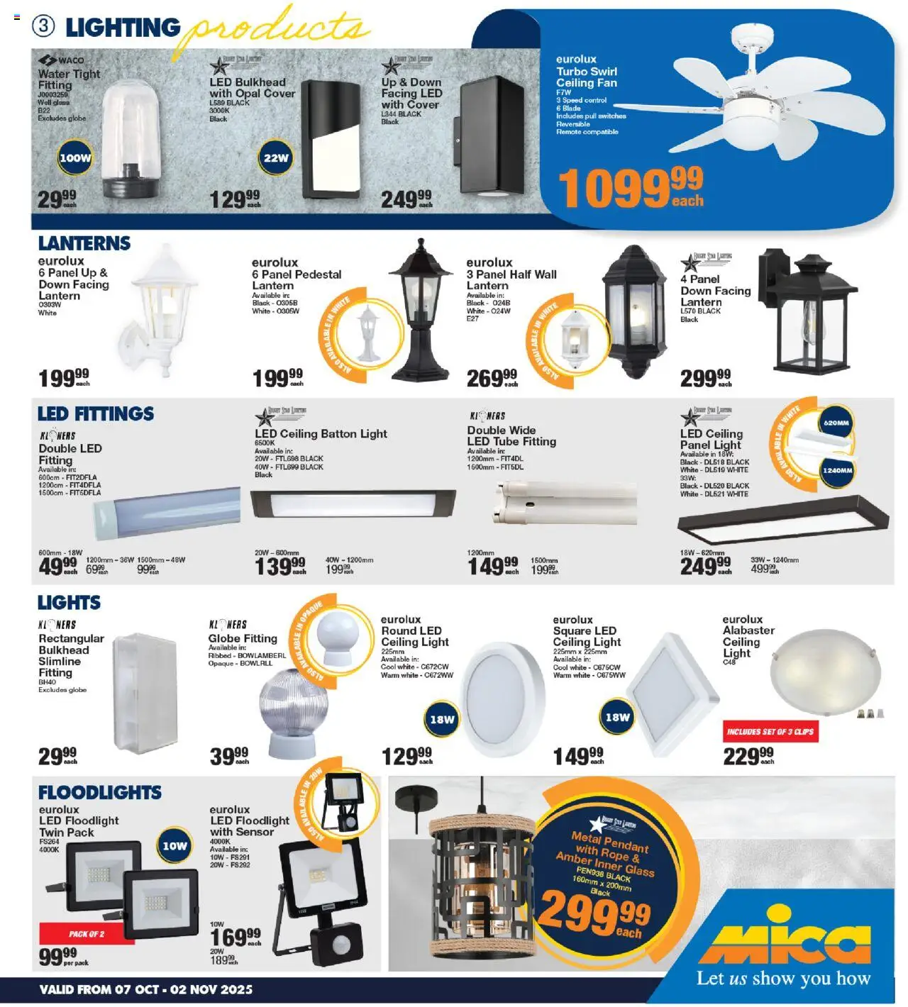 New MICA catalogue – valid from 07.10.2025 | Page: 3 | Products: Cover, Globe, Remote, Water