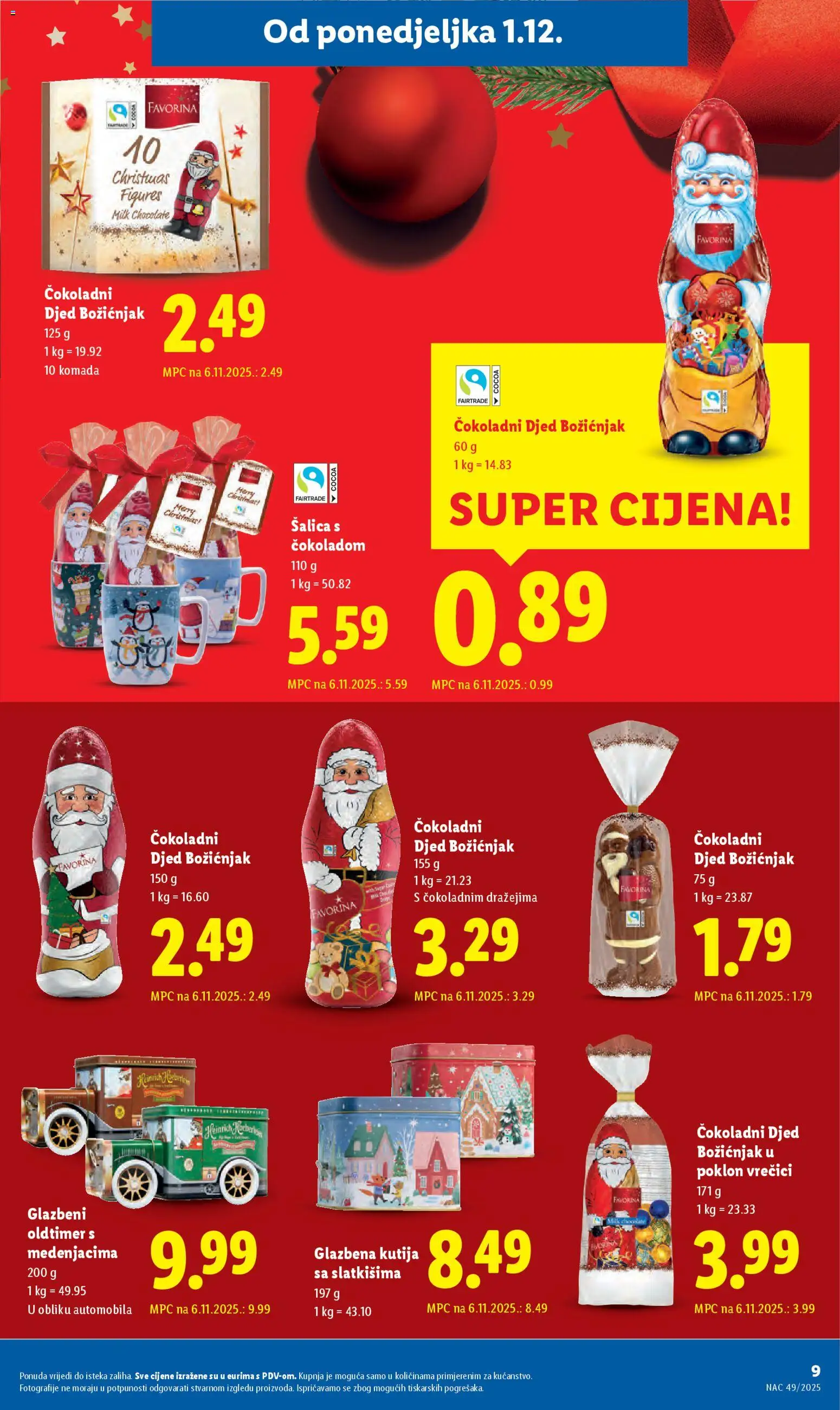 Lidl katalog | vrijedi od 01.12.2025 | Stranica: 9 | Proizvodi: Kutija, Šalica