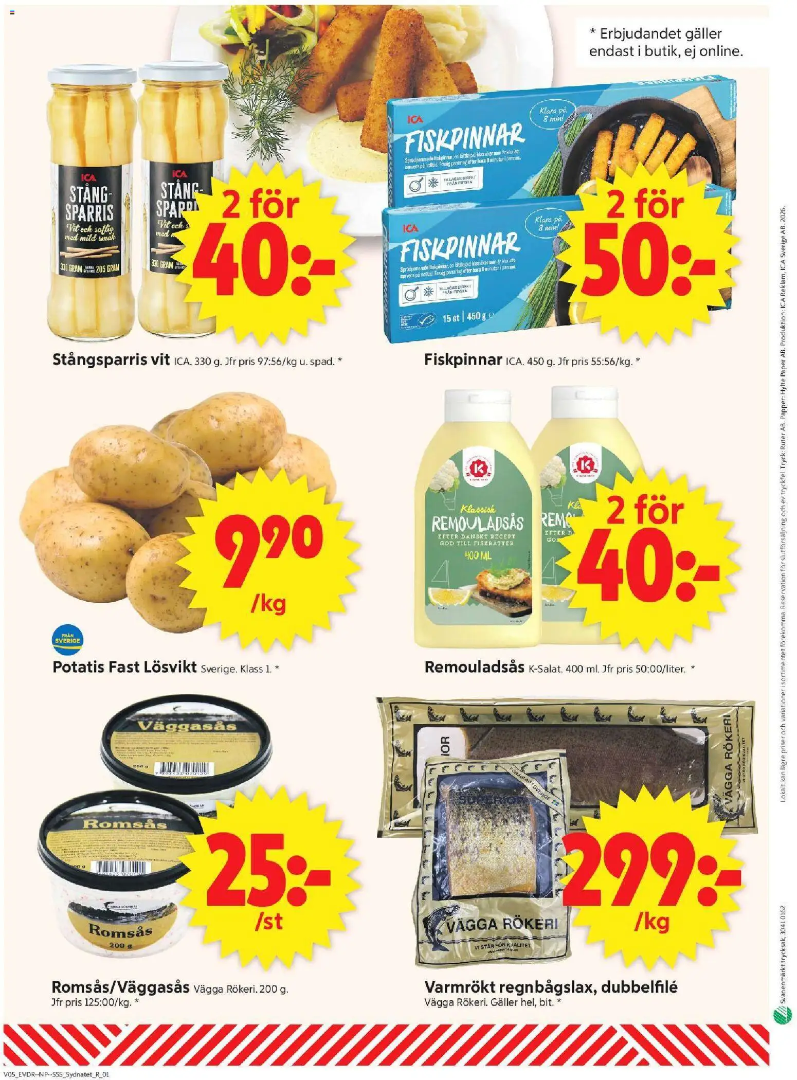 ICA Supermarket reklamblad aktuell från 26.01.2026 | Sida: 10 | Produkter: Galler, Potatis, Papper, Sparris