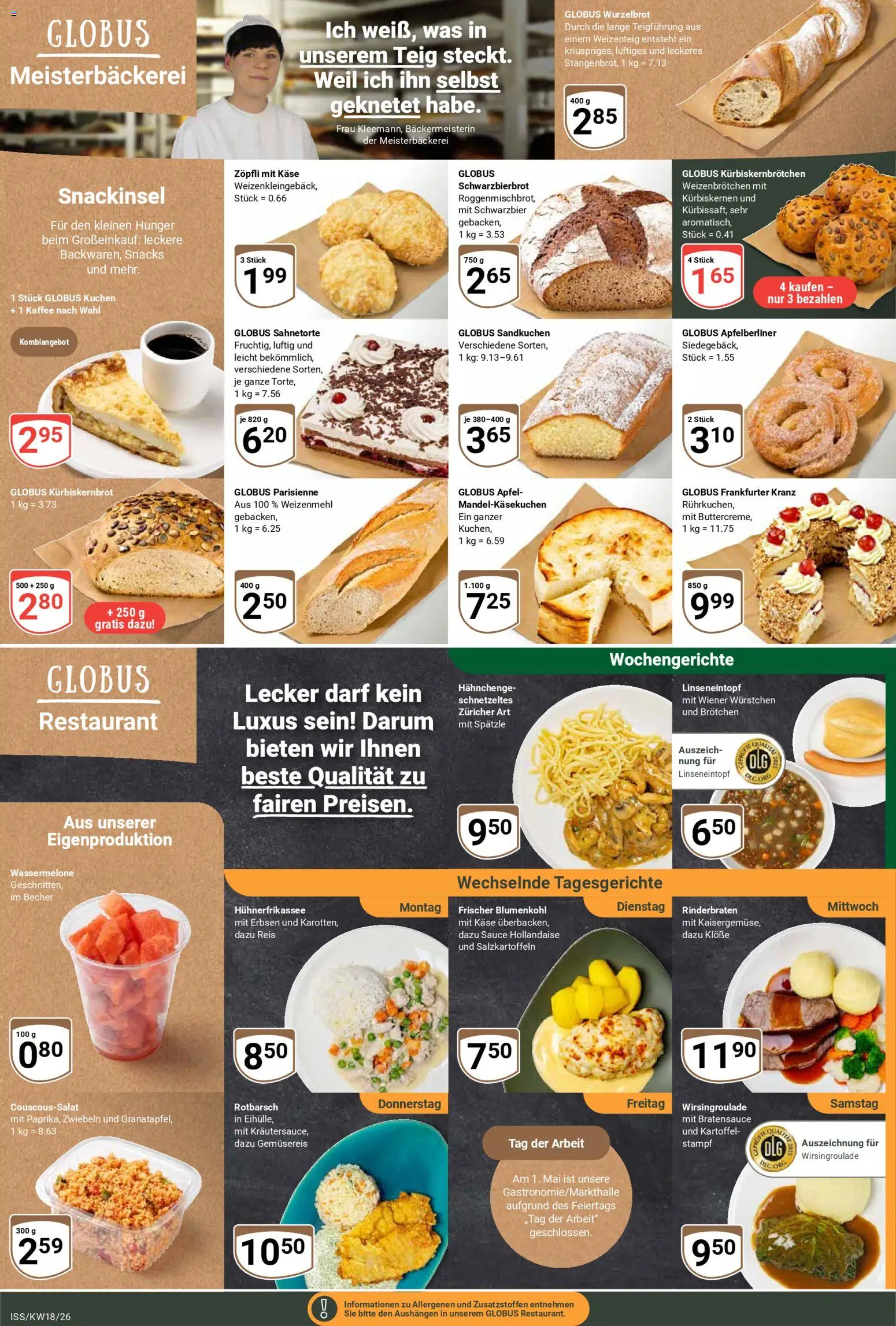 Globus Prospekt 	 – gültig ab 27.04.2026 | Seite: 12 | Produkte: Wiener wurstchen, Wassermelone, Reis, Erbsen
