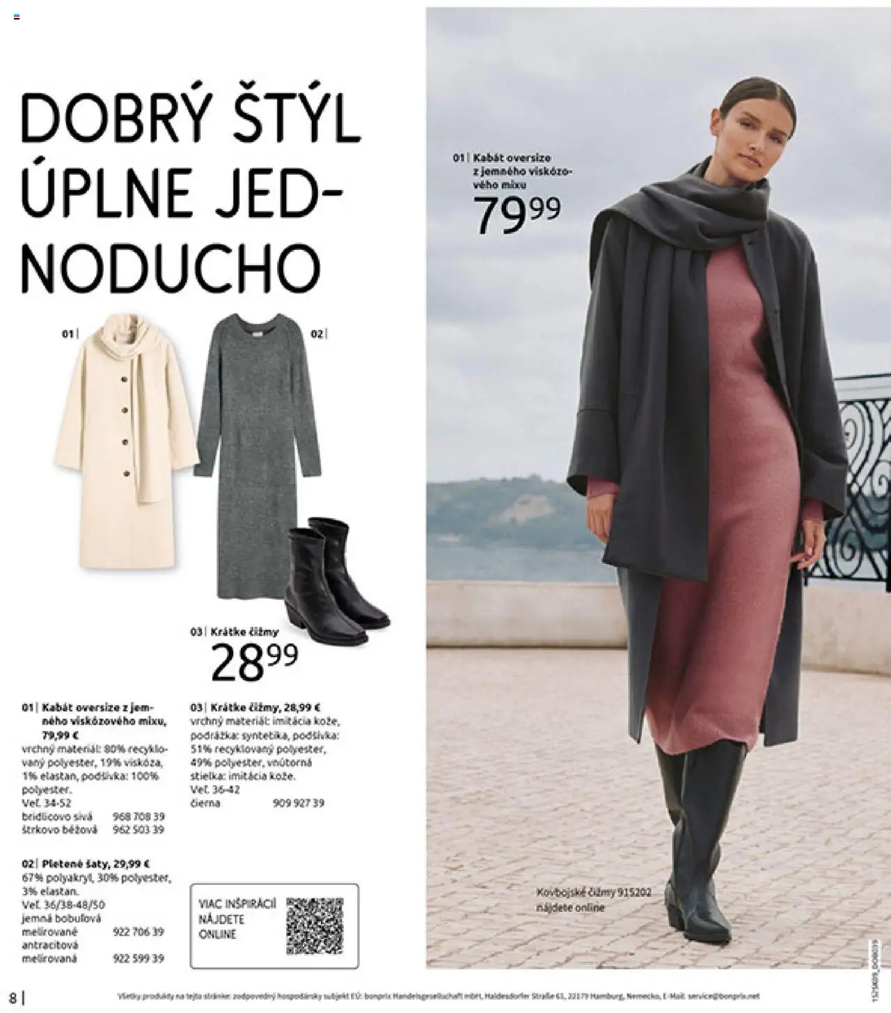 Nové Bonprix akcie – leták je platný od 23.09.2025 | Strana: 10 | Produkty: Kabát