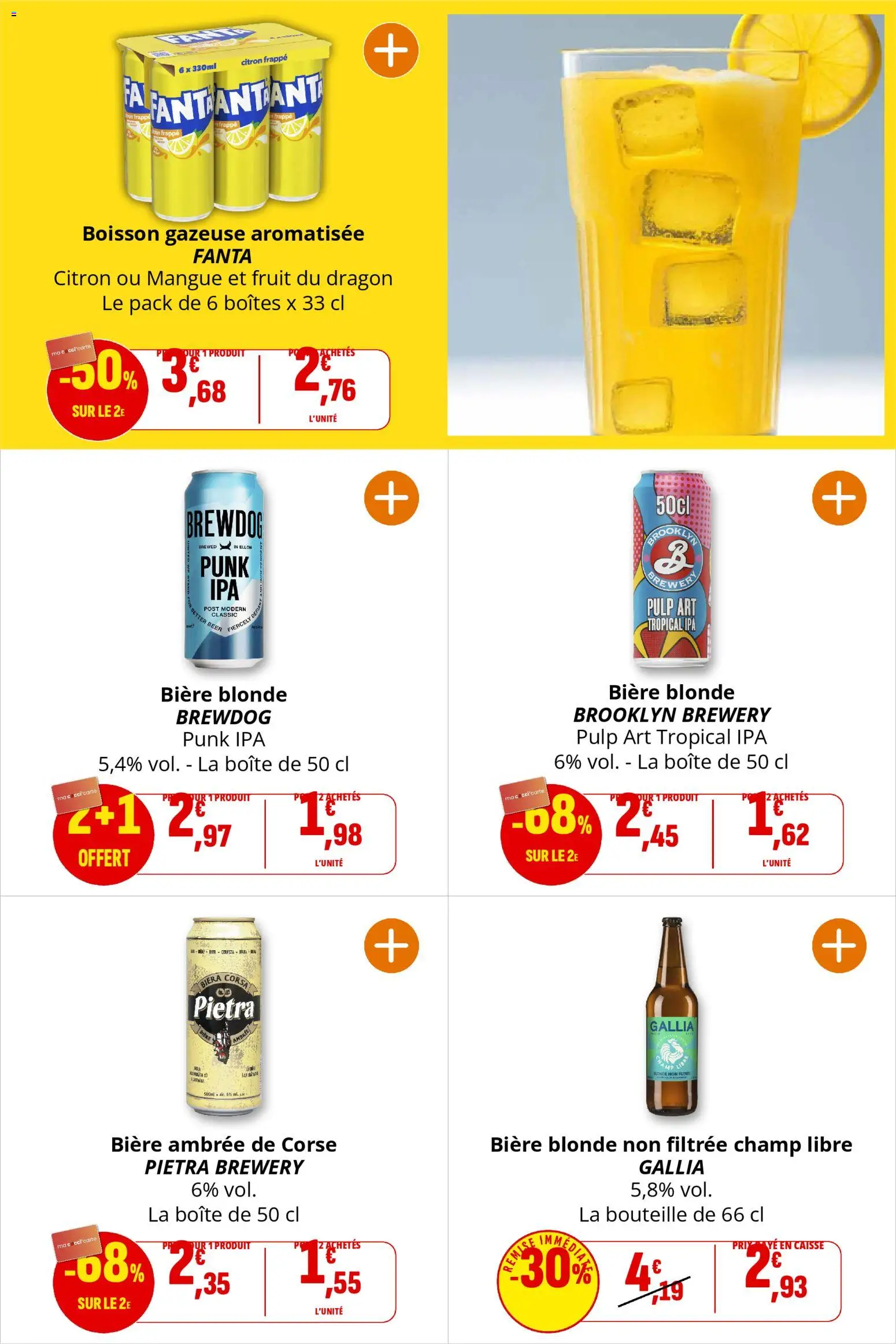 {H1} | Page: 33 | Produits: Citron, Mangue, Bière blonde, Bière