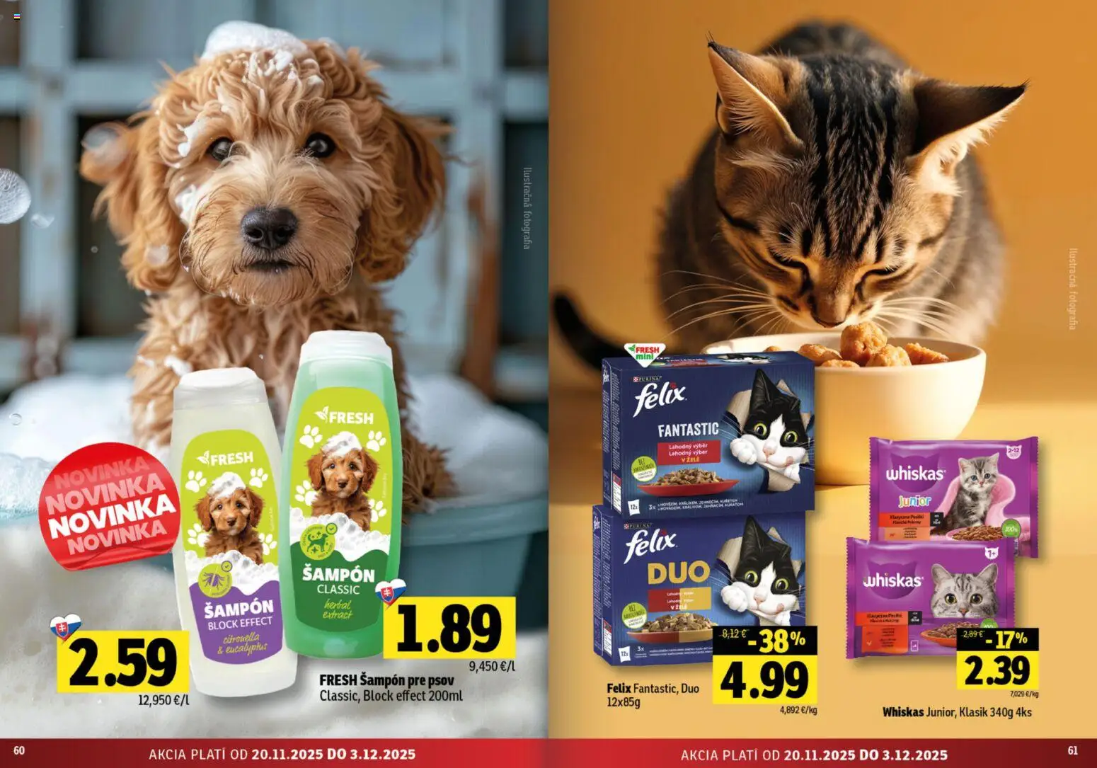 Nové Fresh akcie – leták je platný od 20.11.2025 | Strana: 31 | Produkty: Felix, Šampón, Whiskas