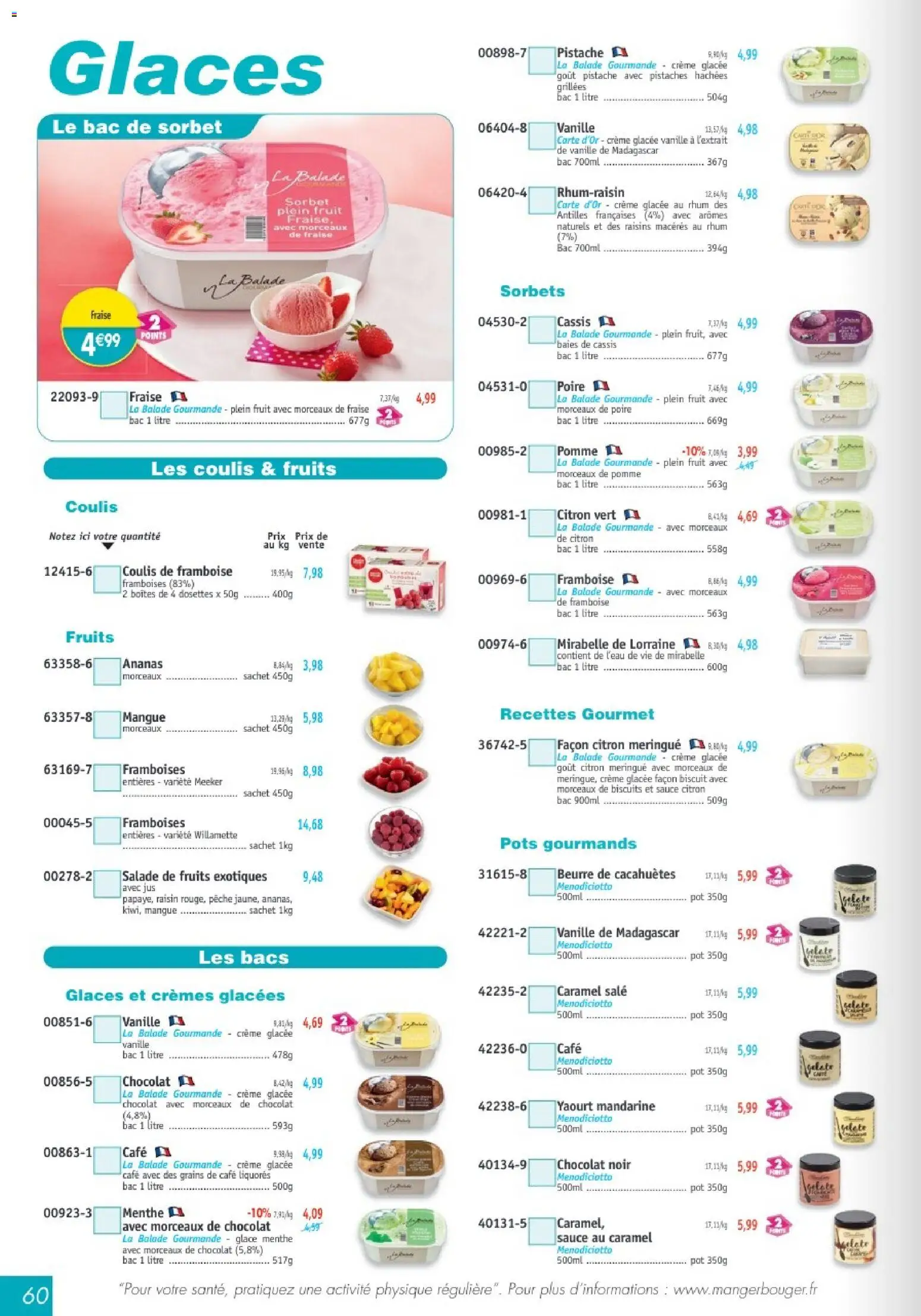 {H1} | Page: 60 | Produits: Mangue, Menthe, Rhum, Yaourt