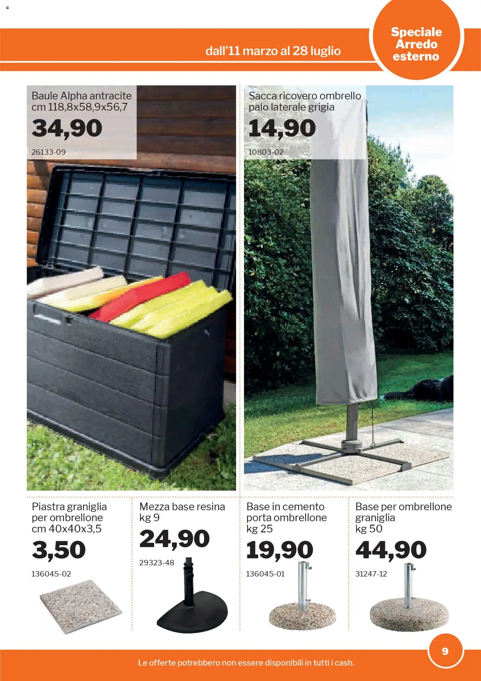 Volantino Sogegross del 11.03.2026 | Pagina: 9 | Prodotti: Ombrellone, Ombrello, Baule