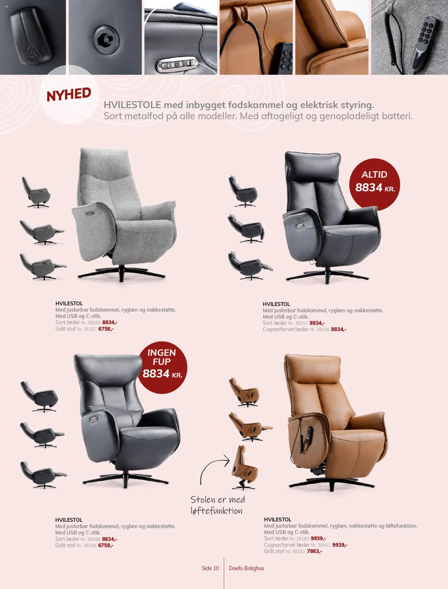 Daells Bolighus tilbudsavis – gyldig fra 29.04.2026 | Side: 10 | Produkter: Fodskammel, Stof, USB