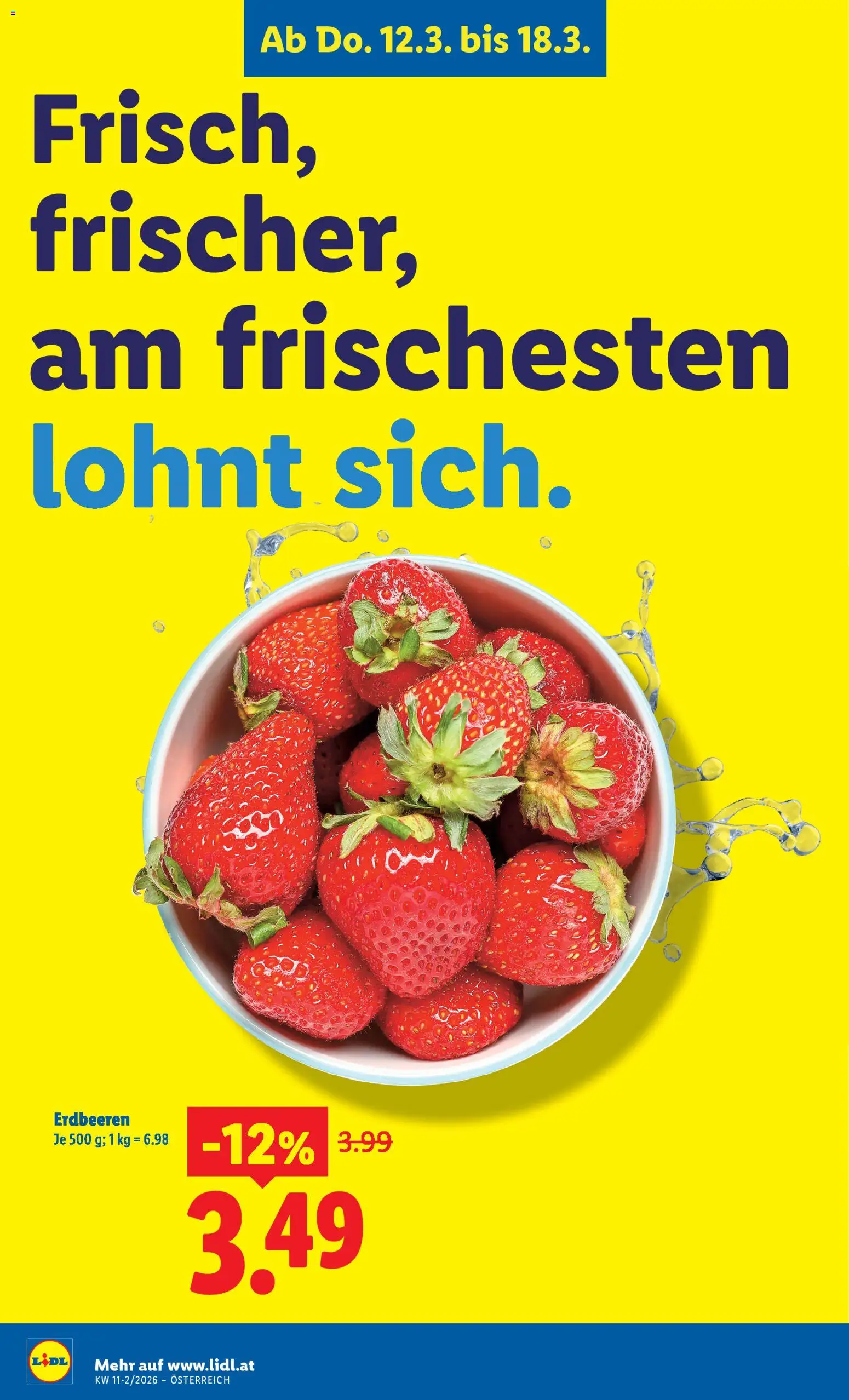Lidl - Flugblatt gültig ab 12.03.2026 | Seite: 4 | Produkte: Erdbeeren