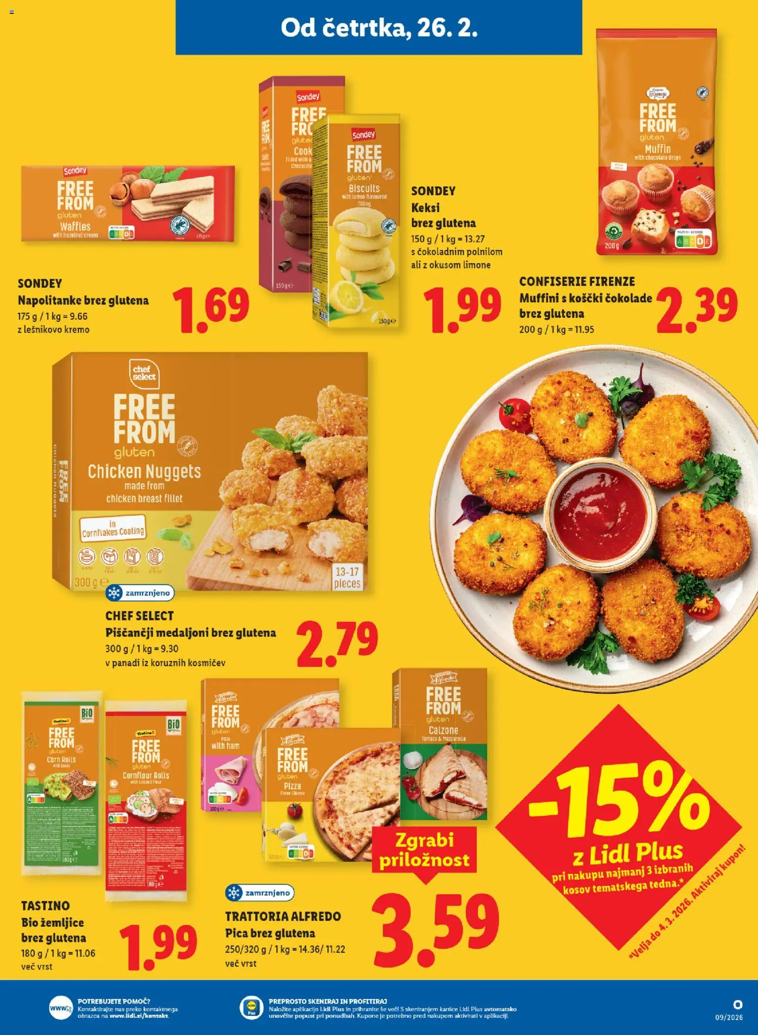 Novi Lidl katalog ponudbe – veljaven od 26.02.2026 | Stran: 19 | Izdelki: Napolitanke, Keksi, Pica