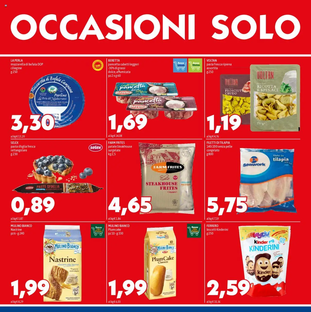 Volantino Mega del 02.10.2025 | Pagina: 6 | Prodotti: Pasta sfoglia, Patate, Pasta, Spinaci
