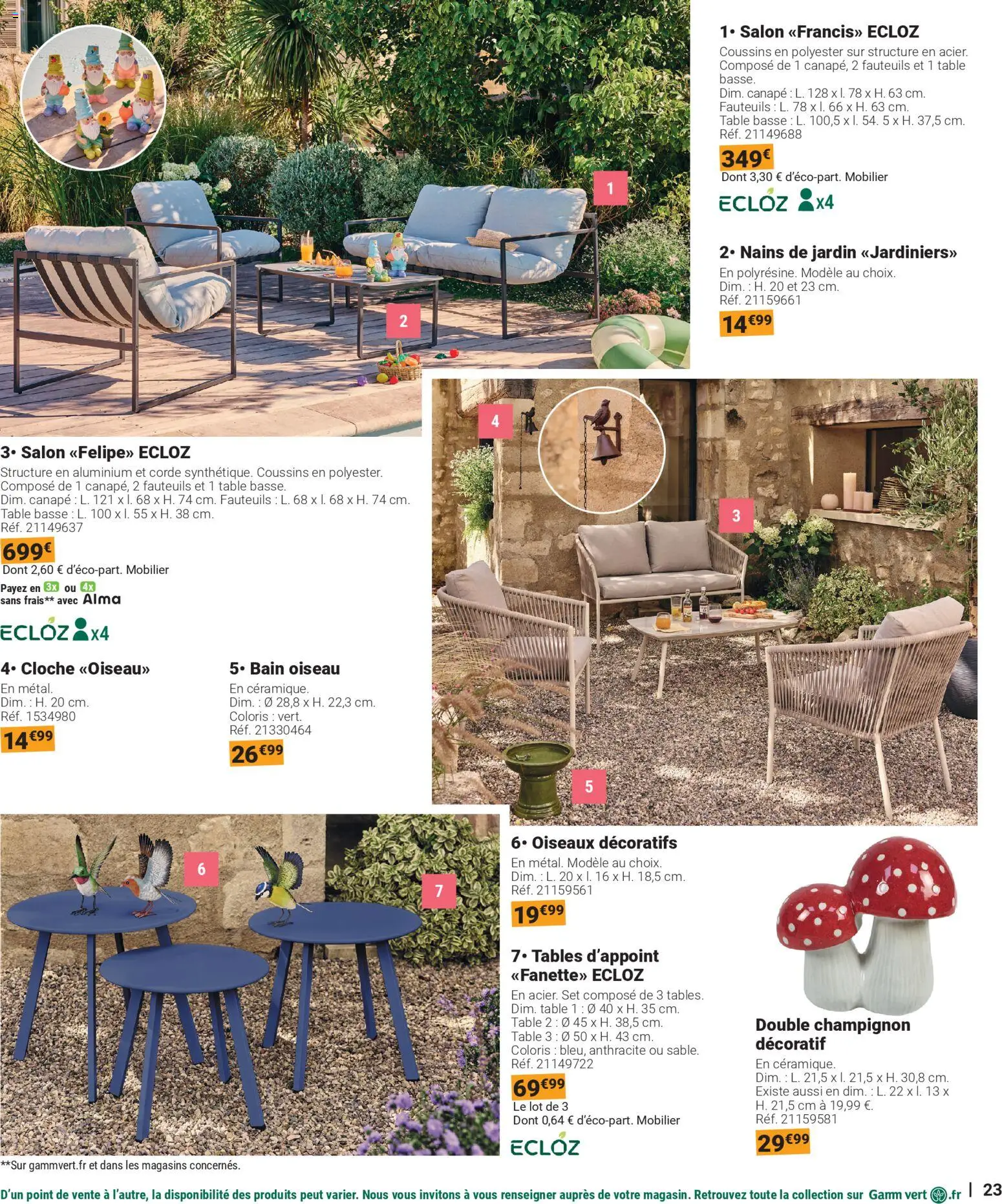 {H1} | Page: 23 | Produits: Cloche, Table basse, Table, Champignon